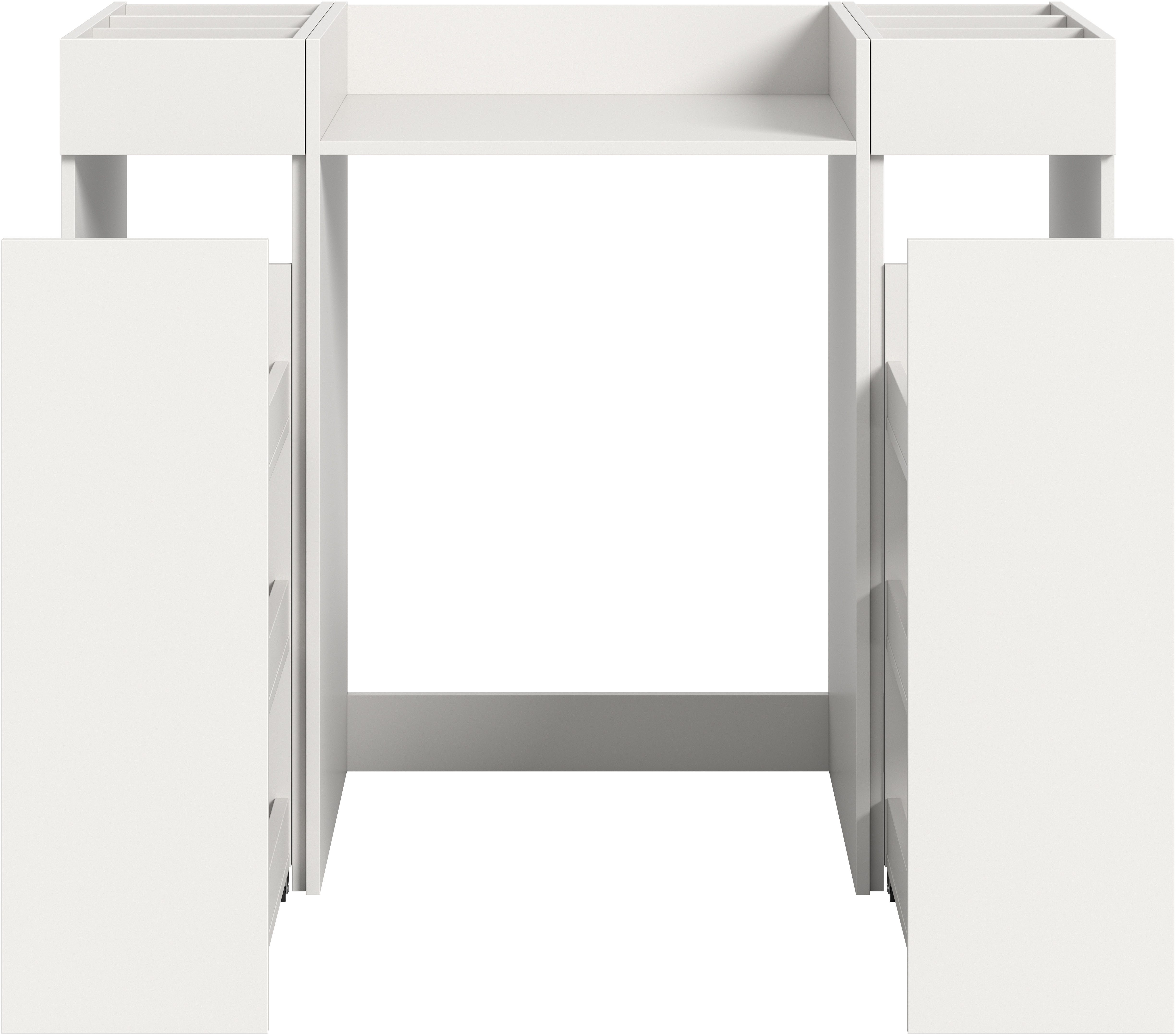 welltime Badmeubelset Falas, 3-delig, bestaande uit: 2x badkamerrek & wasmachine ombouwkast Combinatie, set, badcombinatie, badkamer, organizer, rollenkast, ombouwkast (3 stuks)