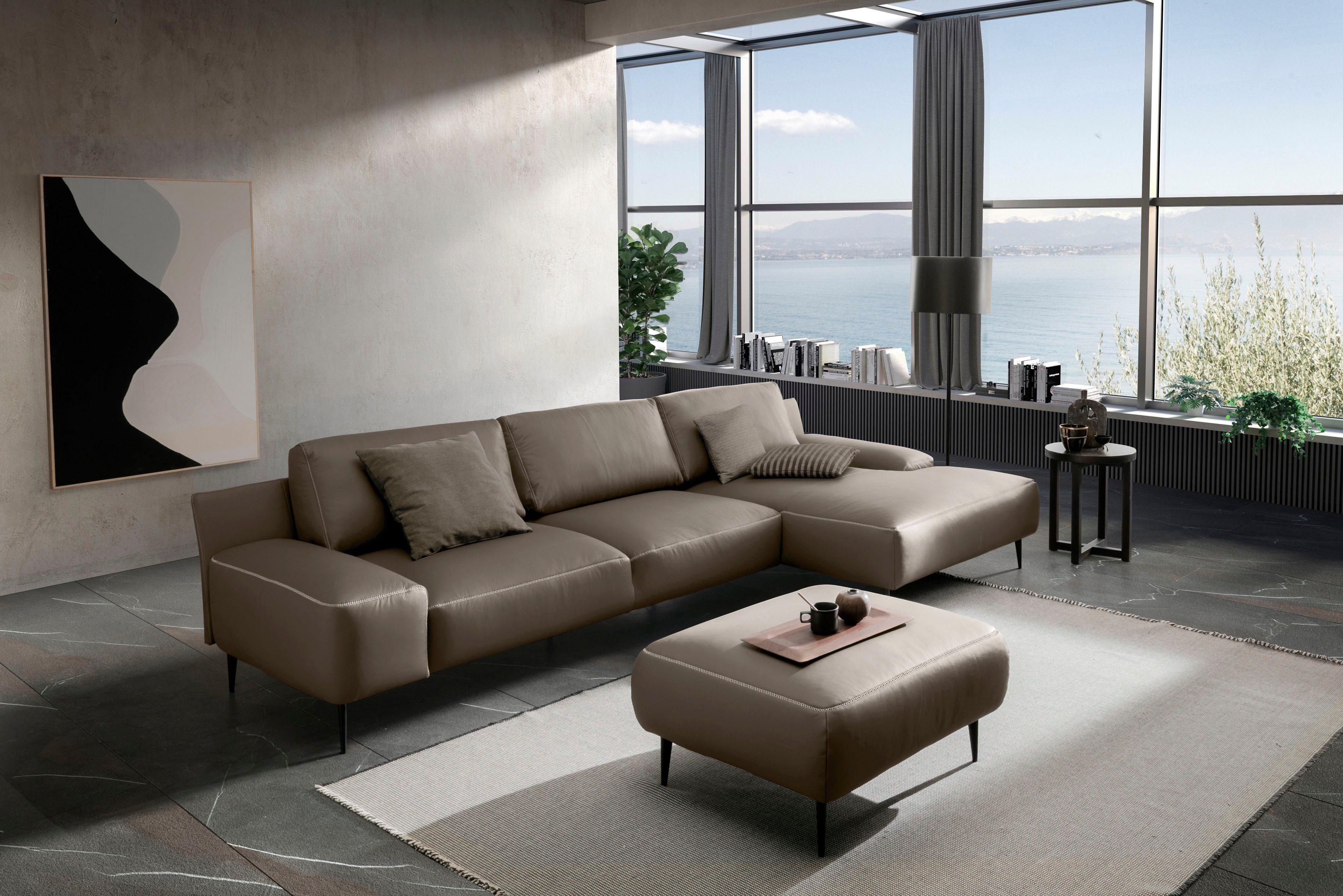 designwerk Hoekbank Forma L-vorm, tijdloos ontwerpsofa met actuele voet
