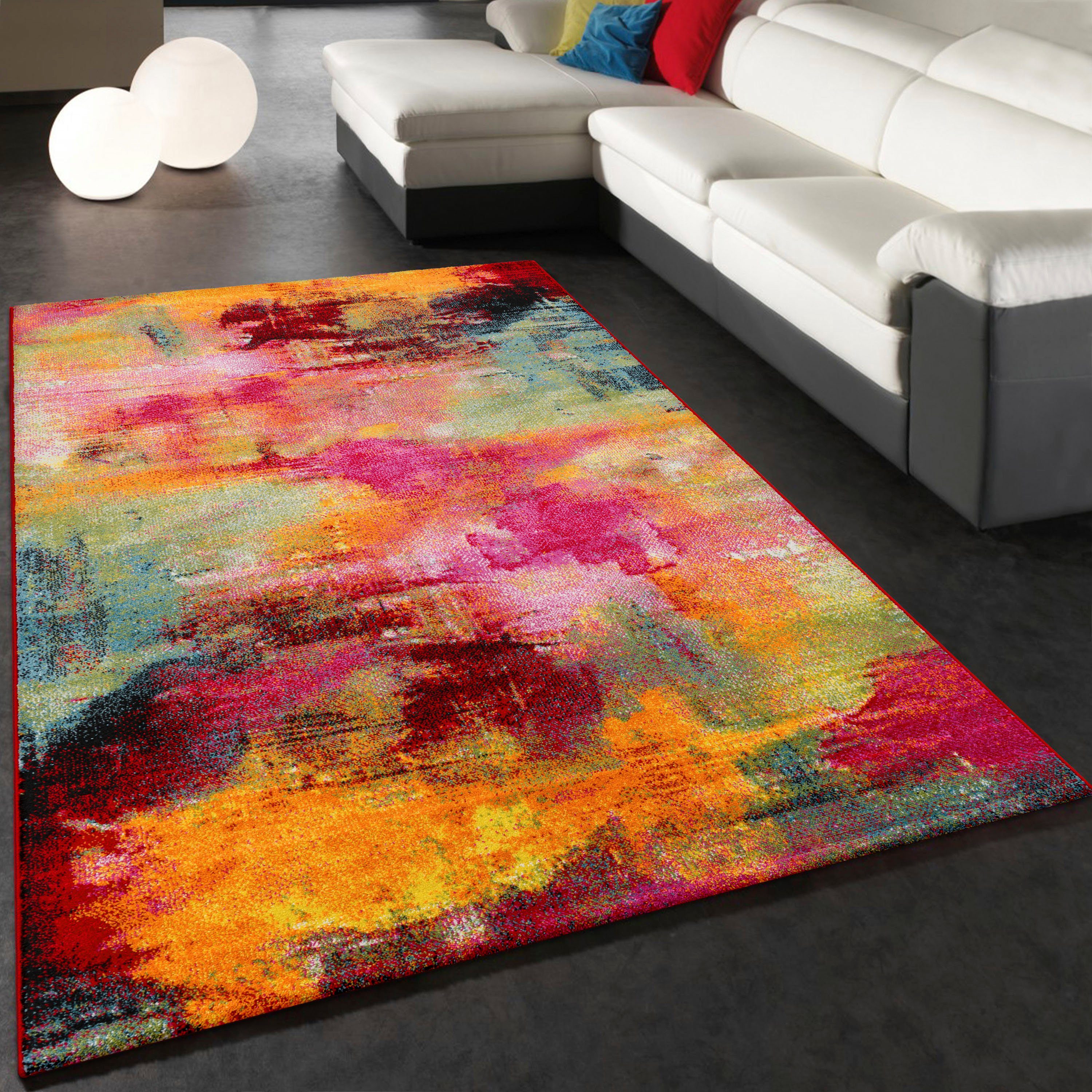 Paco Home Vloerkleed Canvas 754 Korte pool, modern design, met Arizona linnen-look