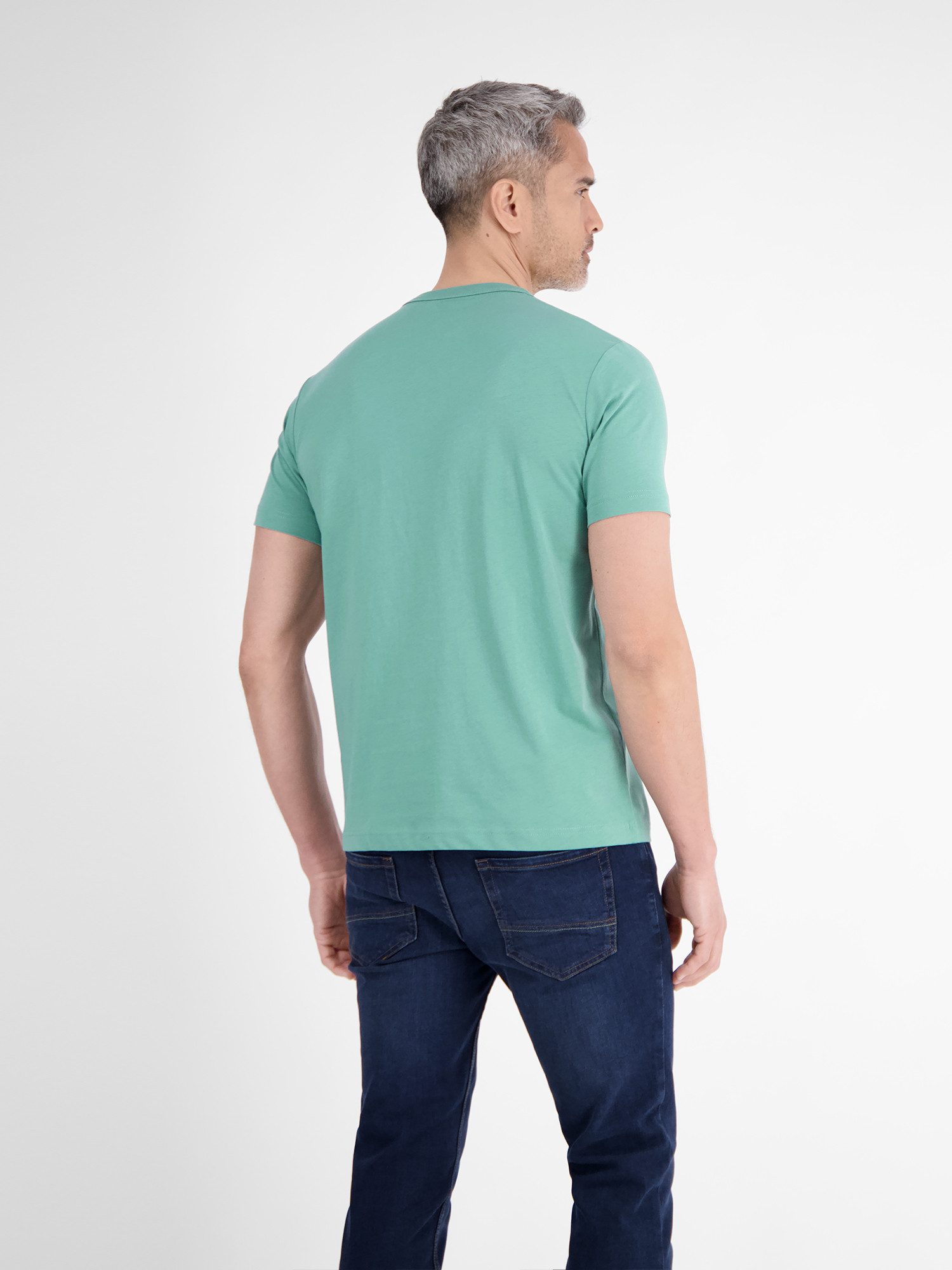 Lerros T-shirt LERROS Effen T-shirt met borstprint