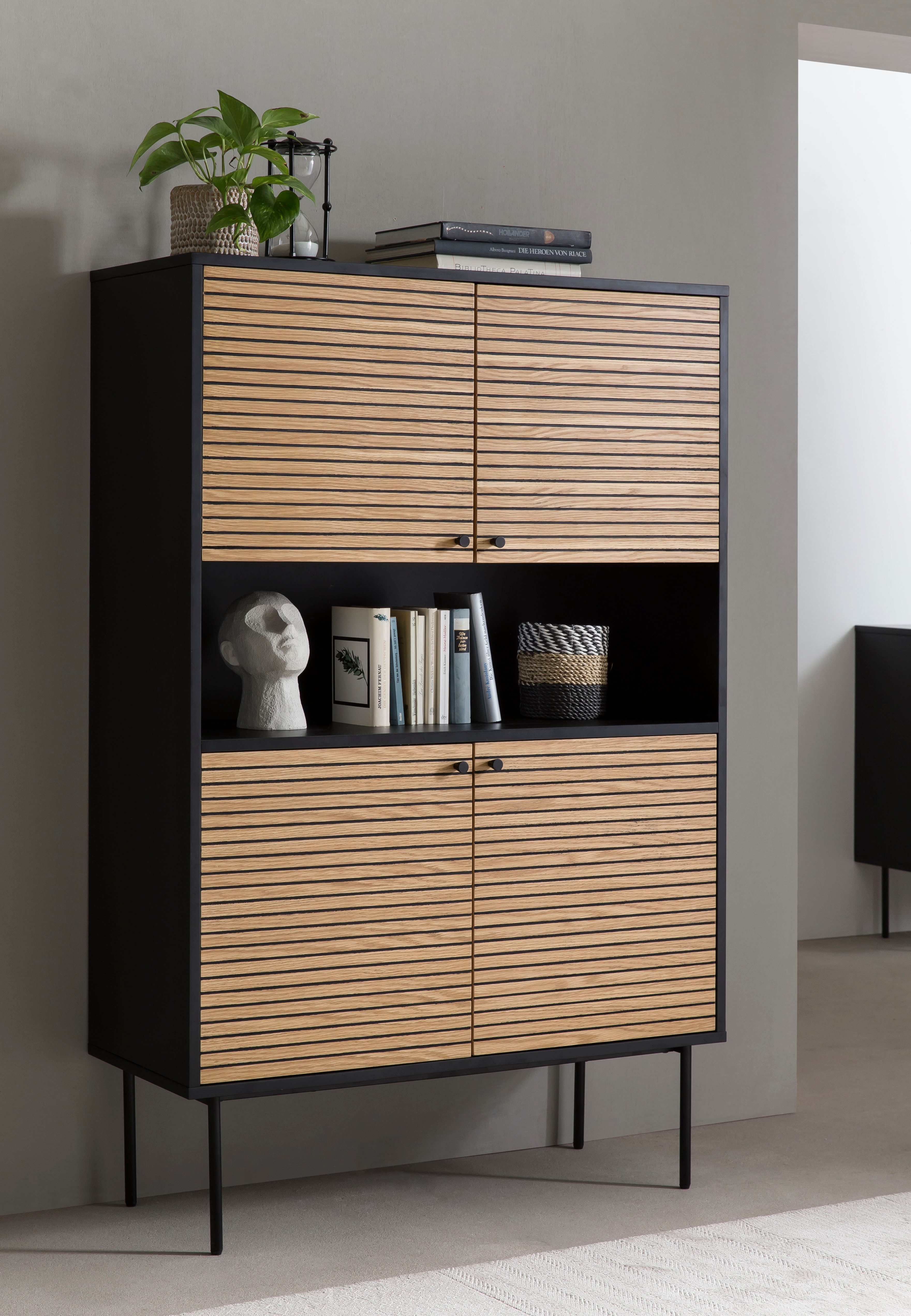 SalesFever Highboard Opbergkast in Scandi-design, breedte 100 cm