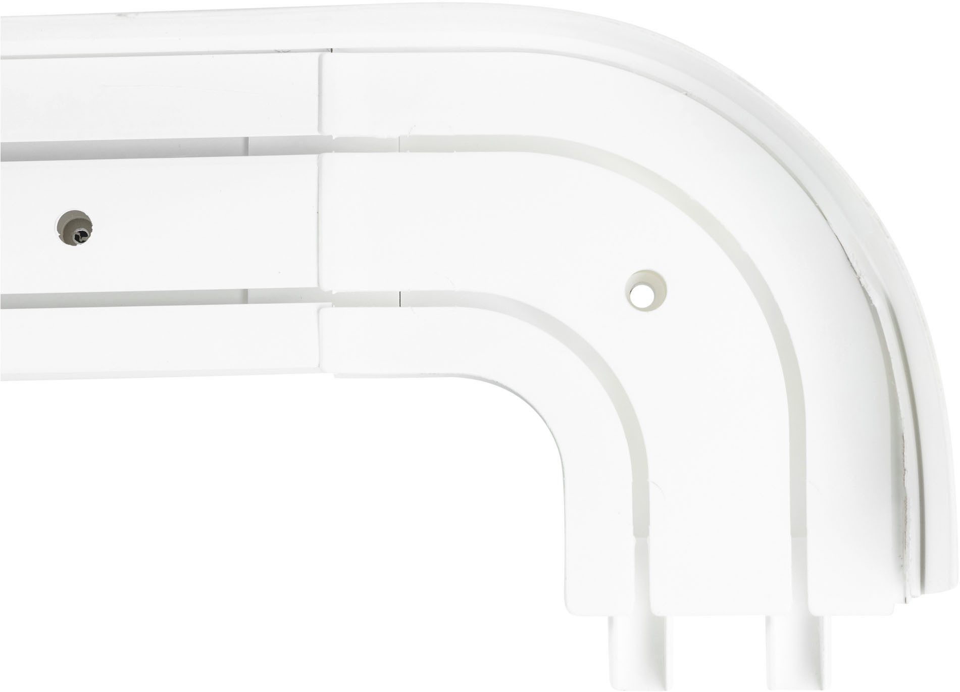 SN DECO GROUP Gordijnrail SH2 Set 2-lijn, incl. ronde bogen, afdekplaat 5 cm, voorgeboord, binnenloop (1 stuk)