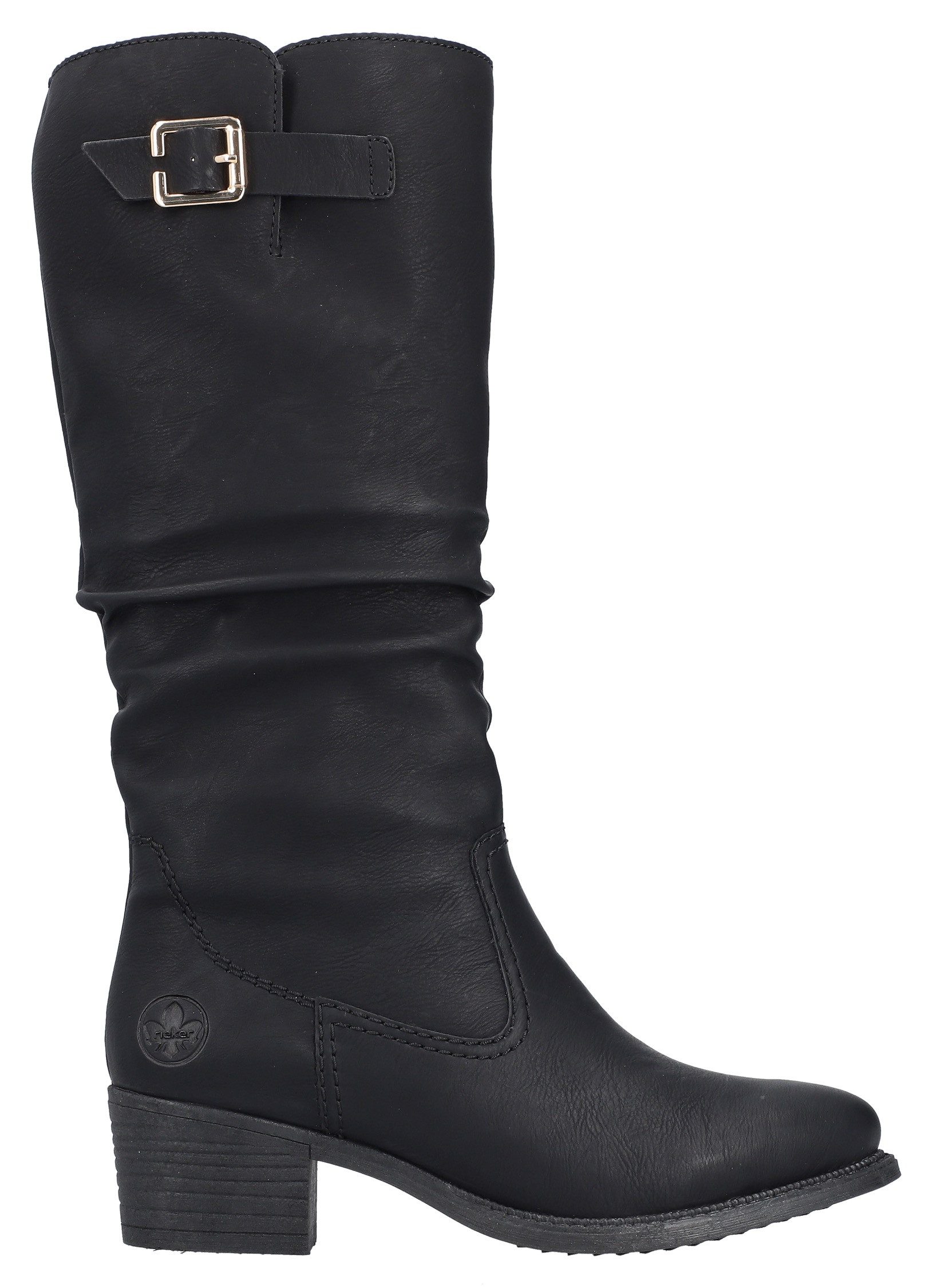 Rieker Winterlaarzen , lange laarzen, blokhak, binnenrits, slouchy schacht