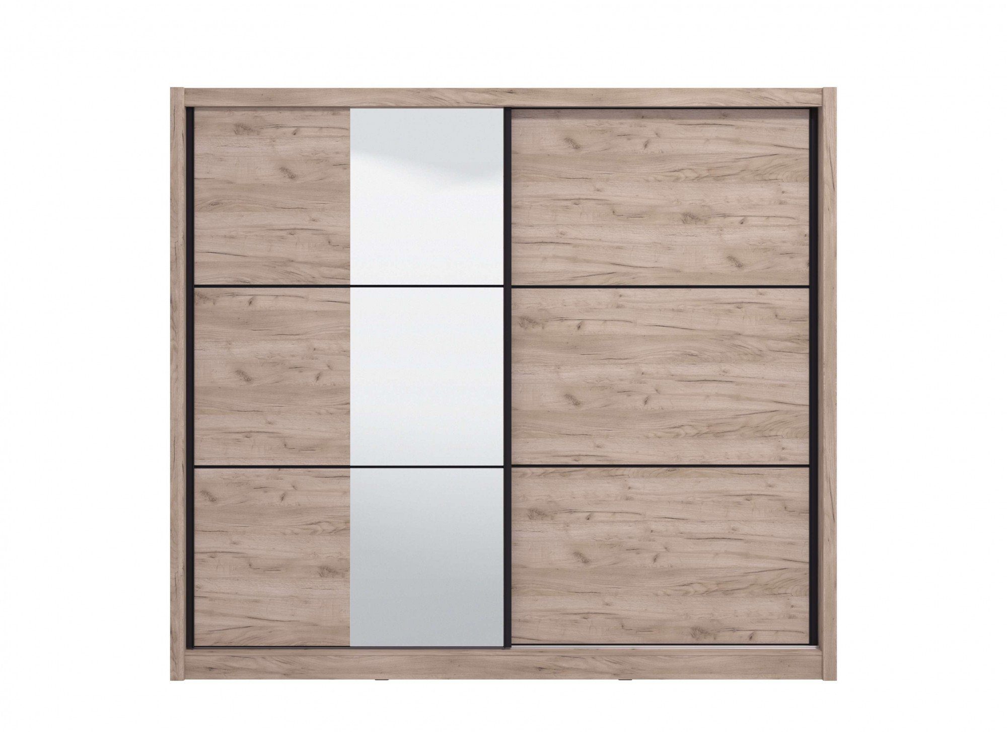 INOSIGN Schuifdeurkast Navara kledingkast met spiegel linnenkast garderobe Kledingkast met spiegel, FSC®-gecertificeerd, 242,5x215,5x61cm