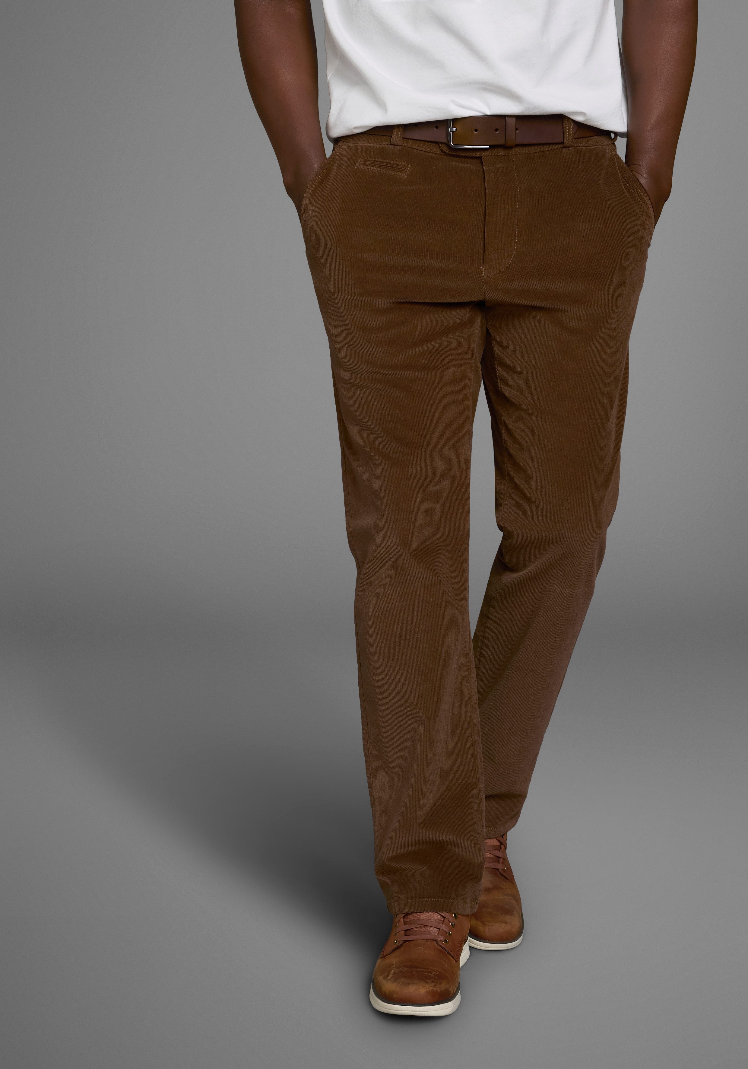 Man's World Broek met elastische band Van cord met stretchband