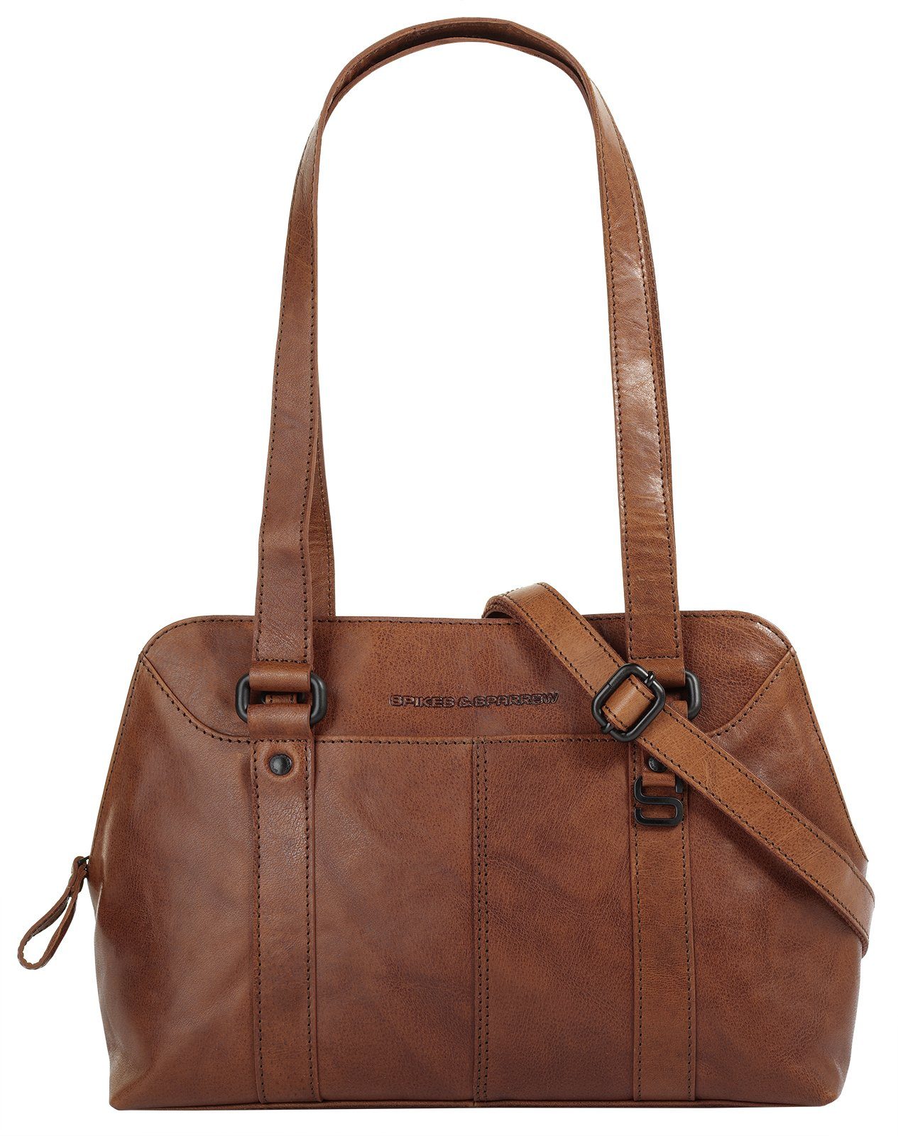 Spikes & Sparrow Tas echt leder dames tassen bruin