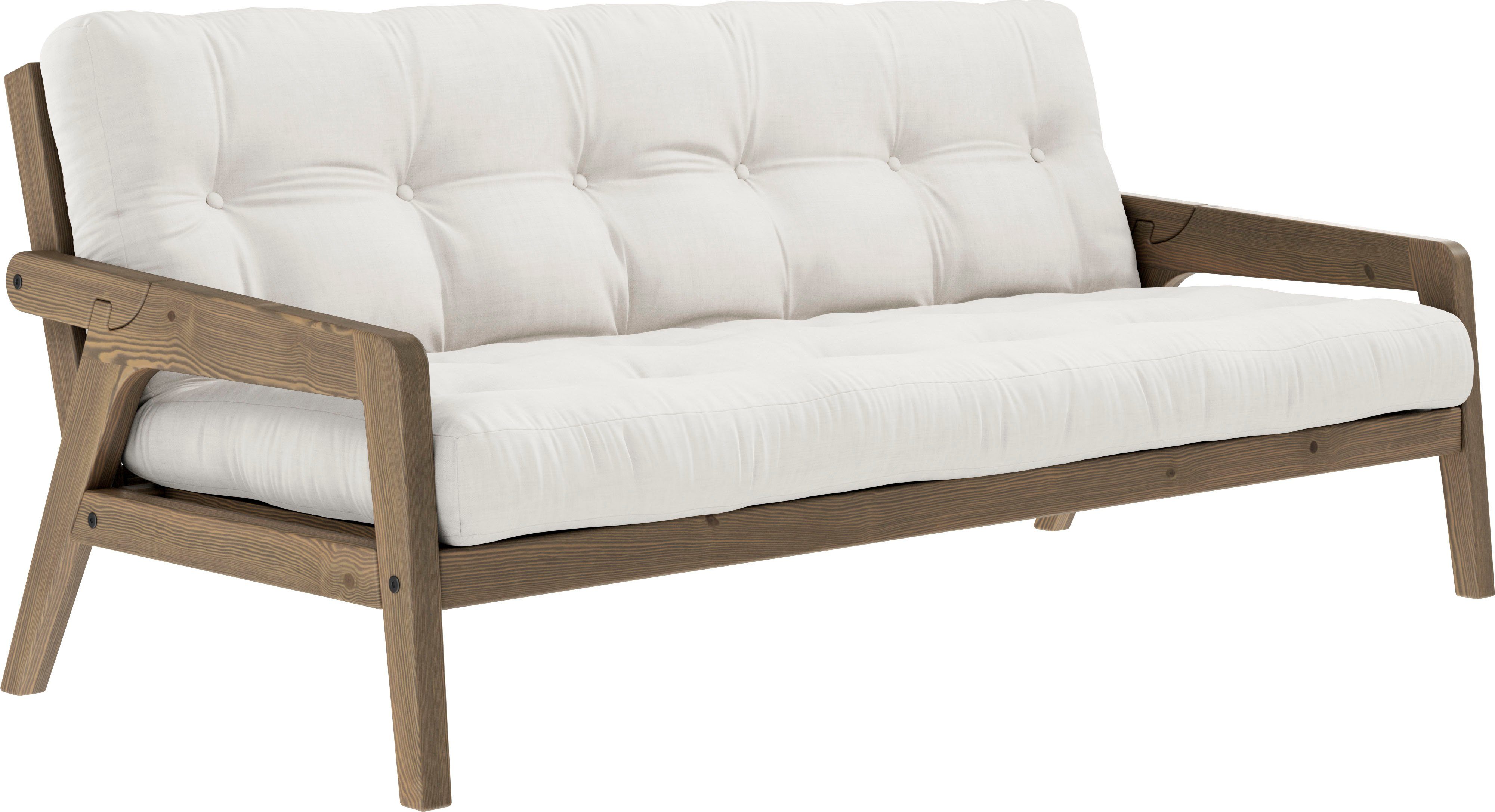 Karup Slaapbank Graf Met houtstructuur, incl. futonmatras, ligoppervlak 130x190 cm