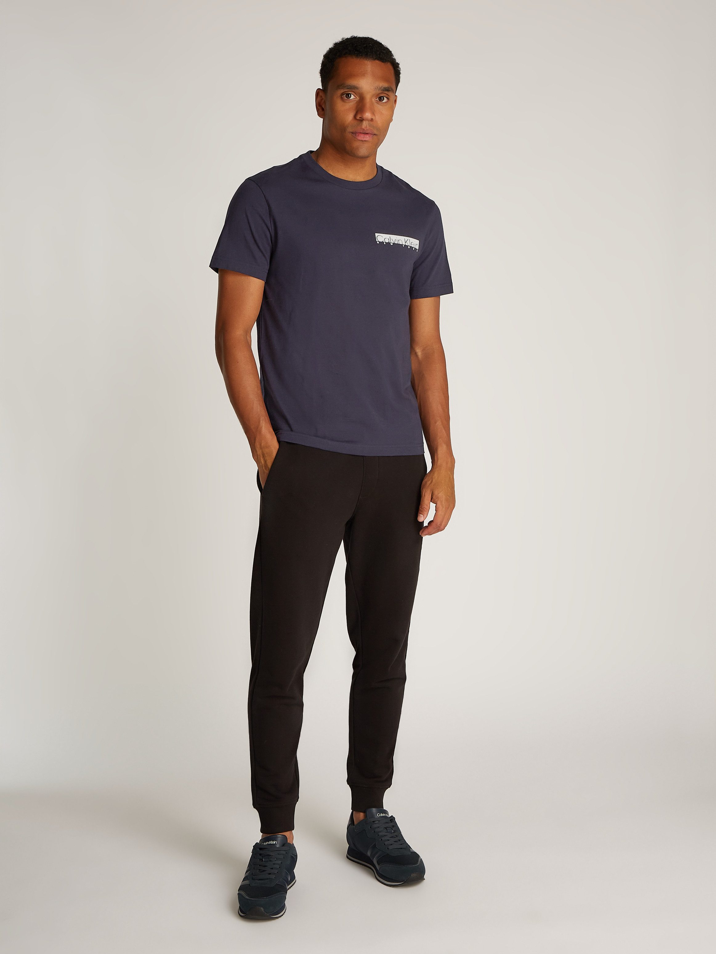 Calvin Klein Shirt met ronde hals NY CHEST BOX LOGO T-SHIRT