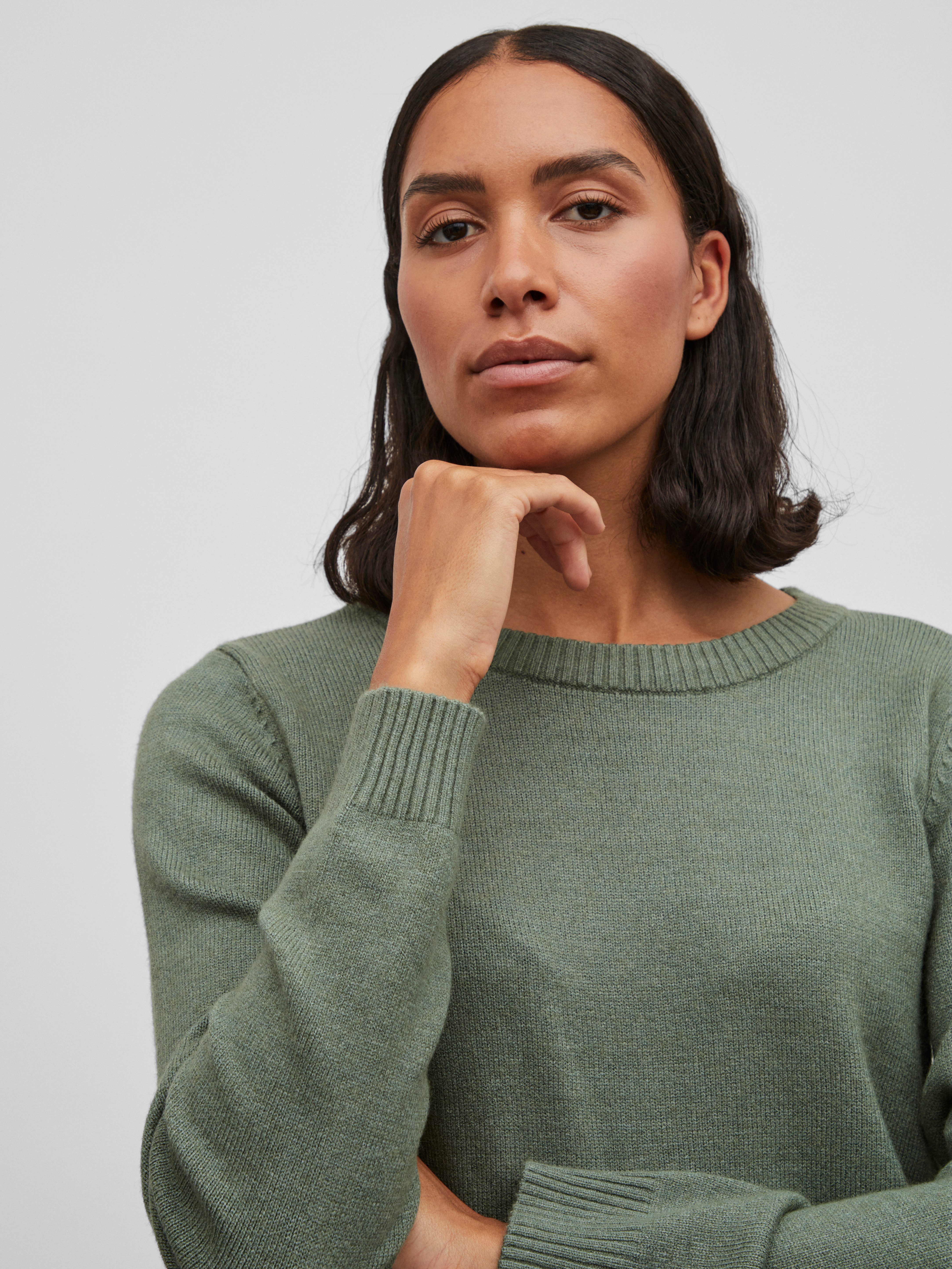 Vila Trui met ronde hals VIRIL O-NECK L/S KNIT TOP - NOOS