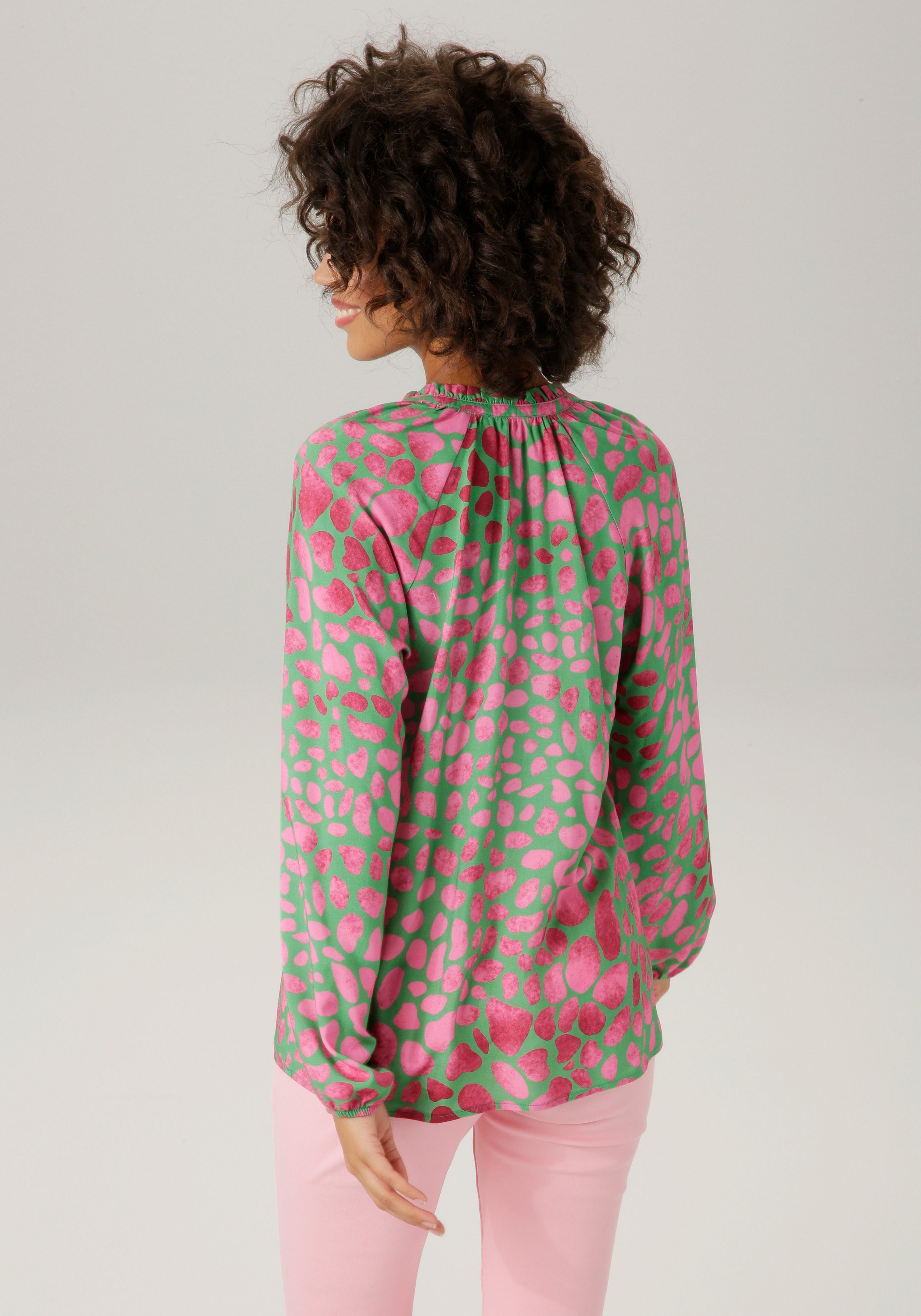Aniston CASUAL Blouse zonder sluiting met interessante alloverprint