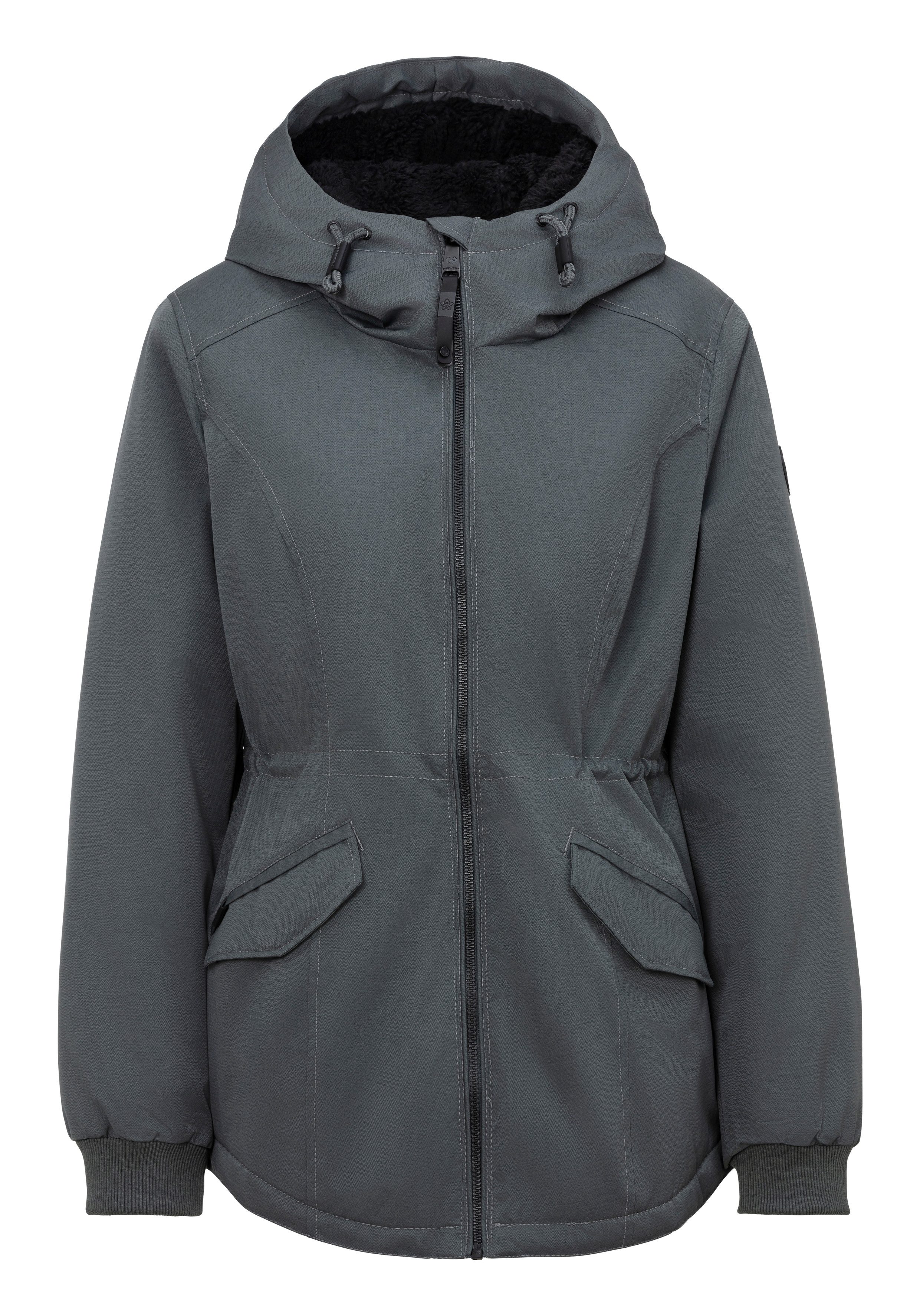Ragwear Outdoorjack DOWEY WARM licht verwarmende overgangsjas met hoge kraag en capuchon
