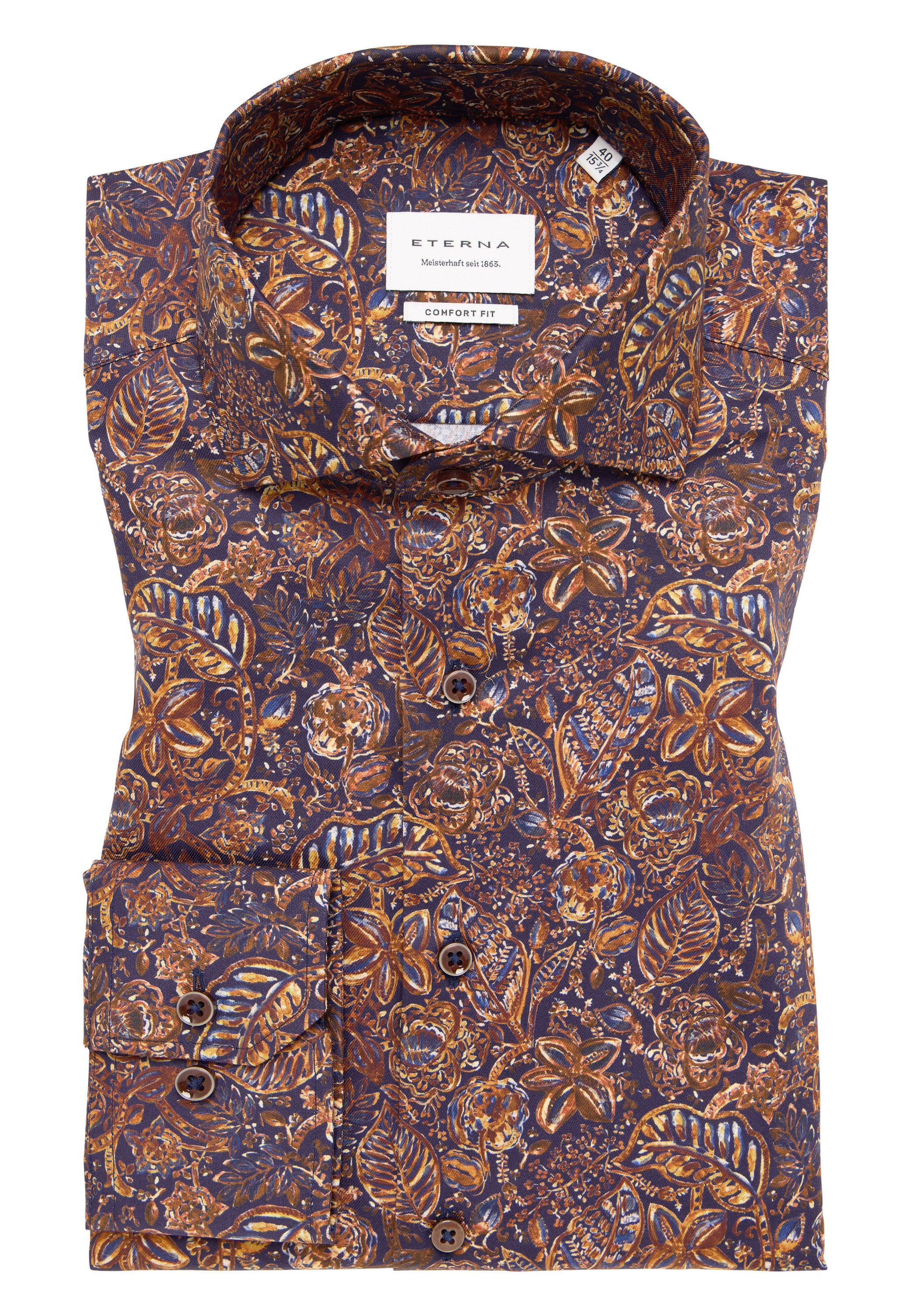 Eterna Overhemd met lange mouwen Comfort fit NON IRON (strijkvrij)