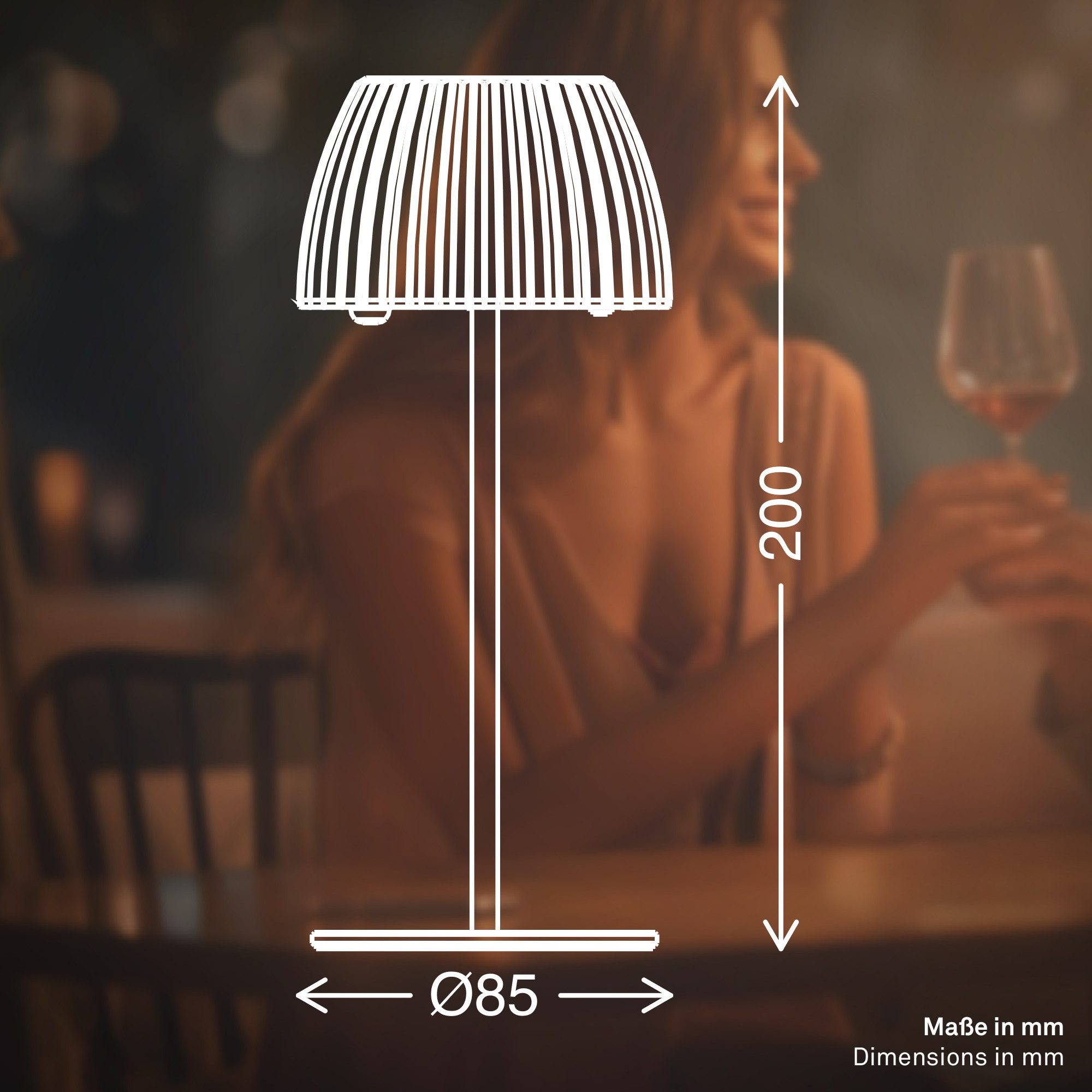 Briloner Leuchten Led-tafellamp Akku LED Tischleuchte, mini, weiß
