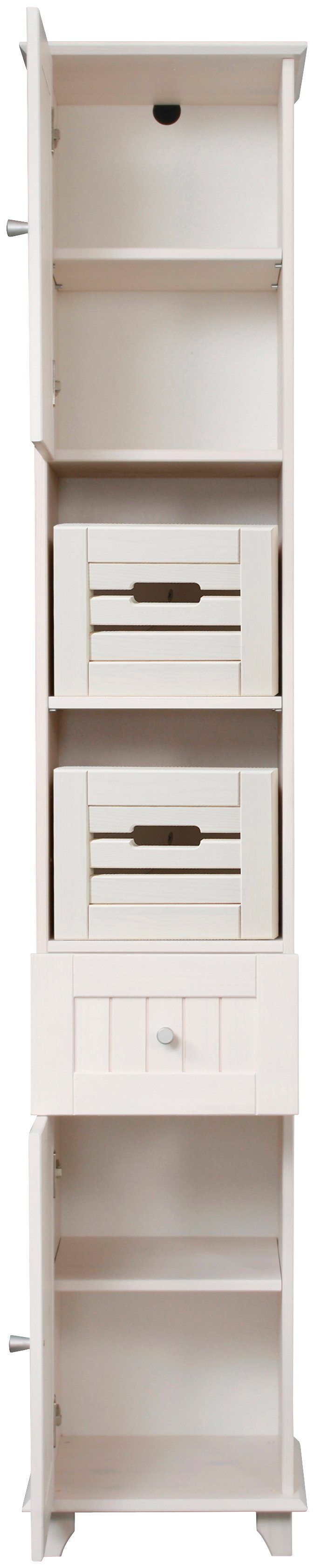 welltime Hoge kast Venezia rustiek Breedte 33 cm, van hoogwaardig hout