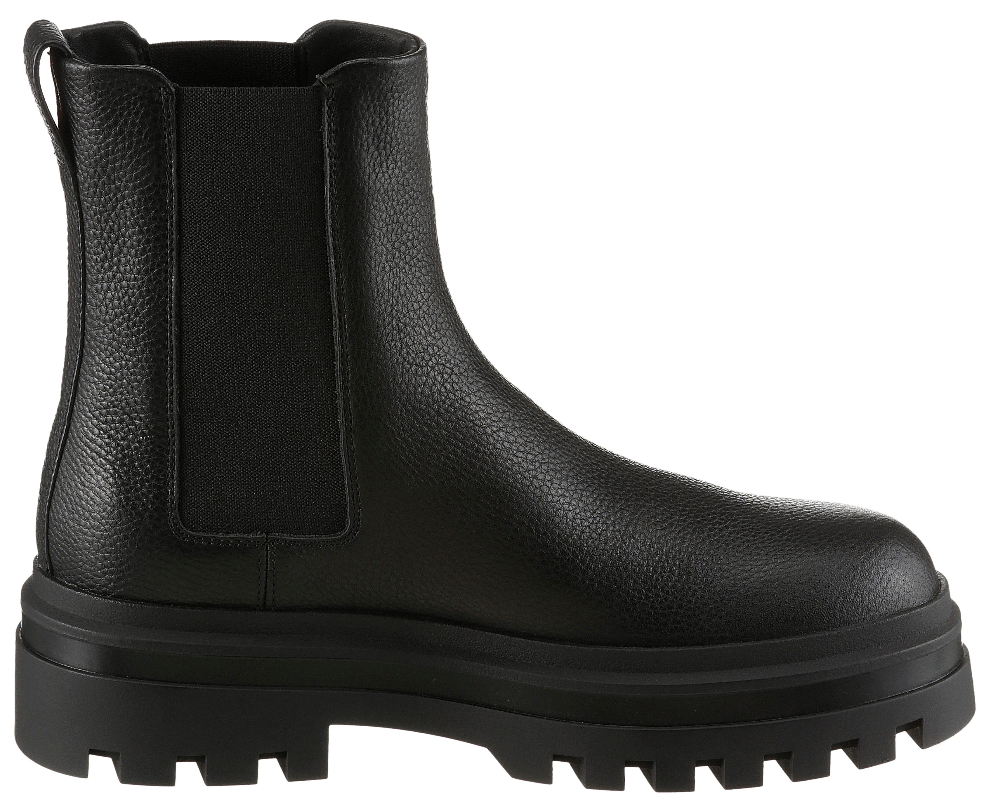 Calvin Klein Chelsea-boots LUGGED CHELSEA BOOT HIGH LTH Enkellaars, Klassiek-Boots, stretchinzetstukken, met aantreklus