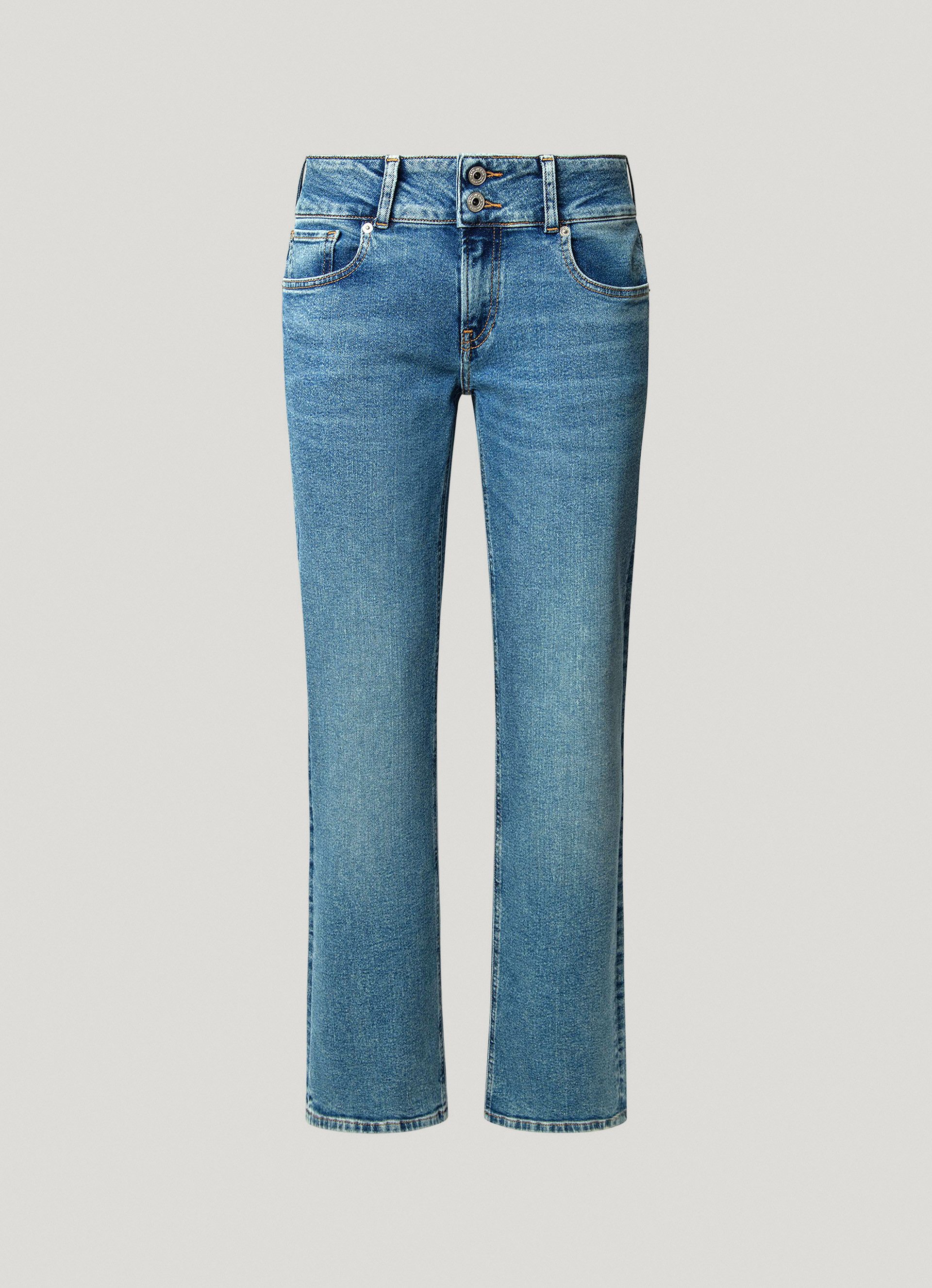 Pepe Jeans Straight jeans LW met dubbele knoopsluiting