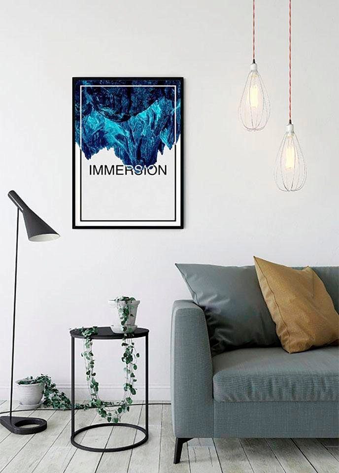 Komar Wanddecoratie Onderdompeling blue Wanddecoratie - zonder lijst (1 stuk)