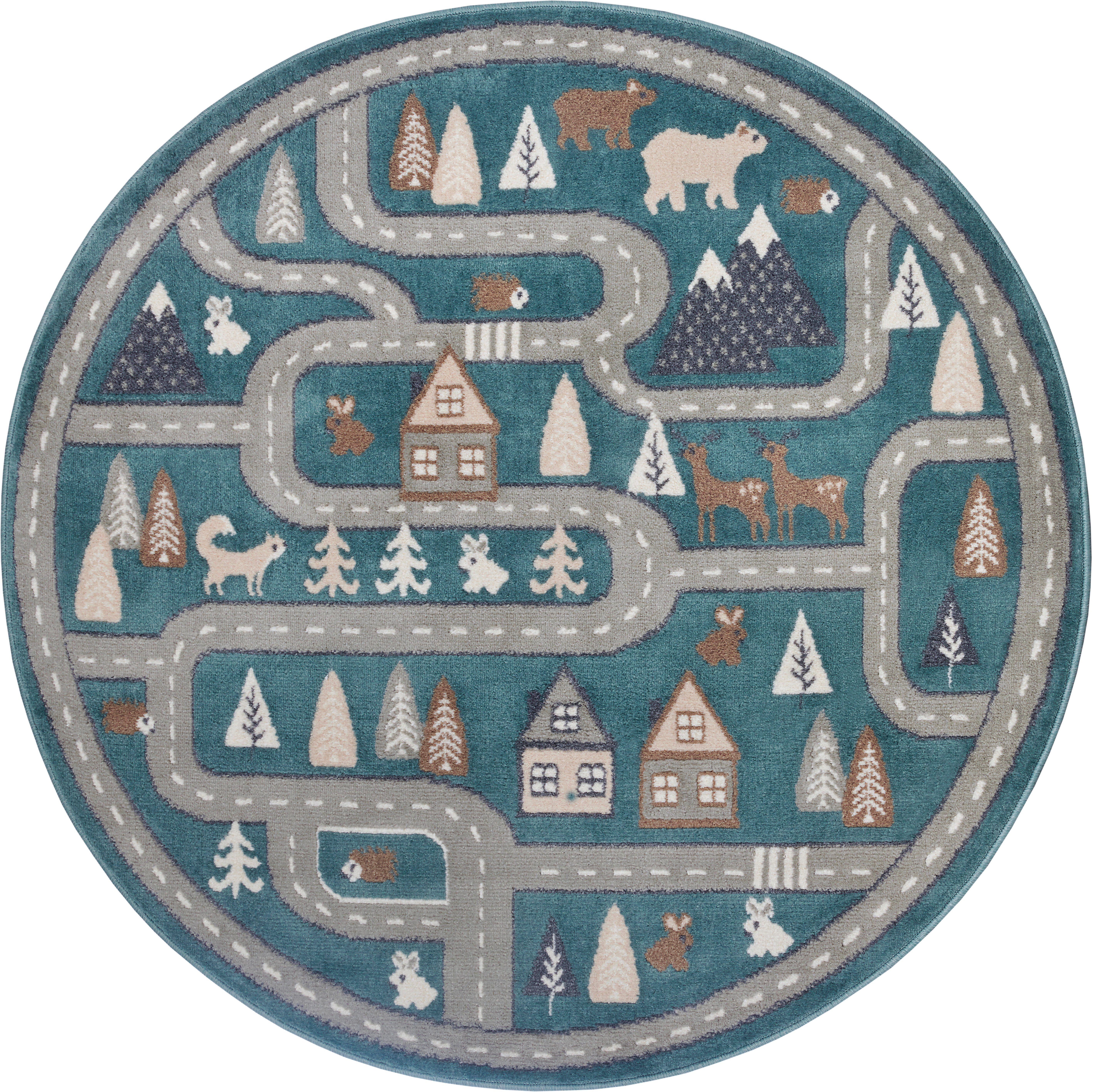 HANSE Home Kindervloerkleed Adventures Streets Speeltapijt, stevig, kinderkamer, kortpolig, speelondergrond