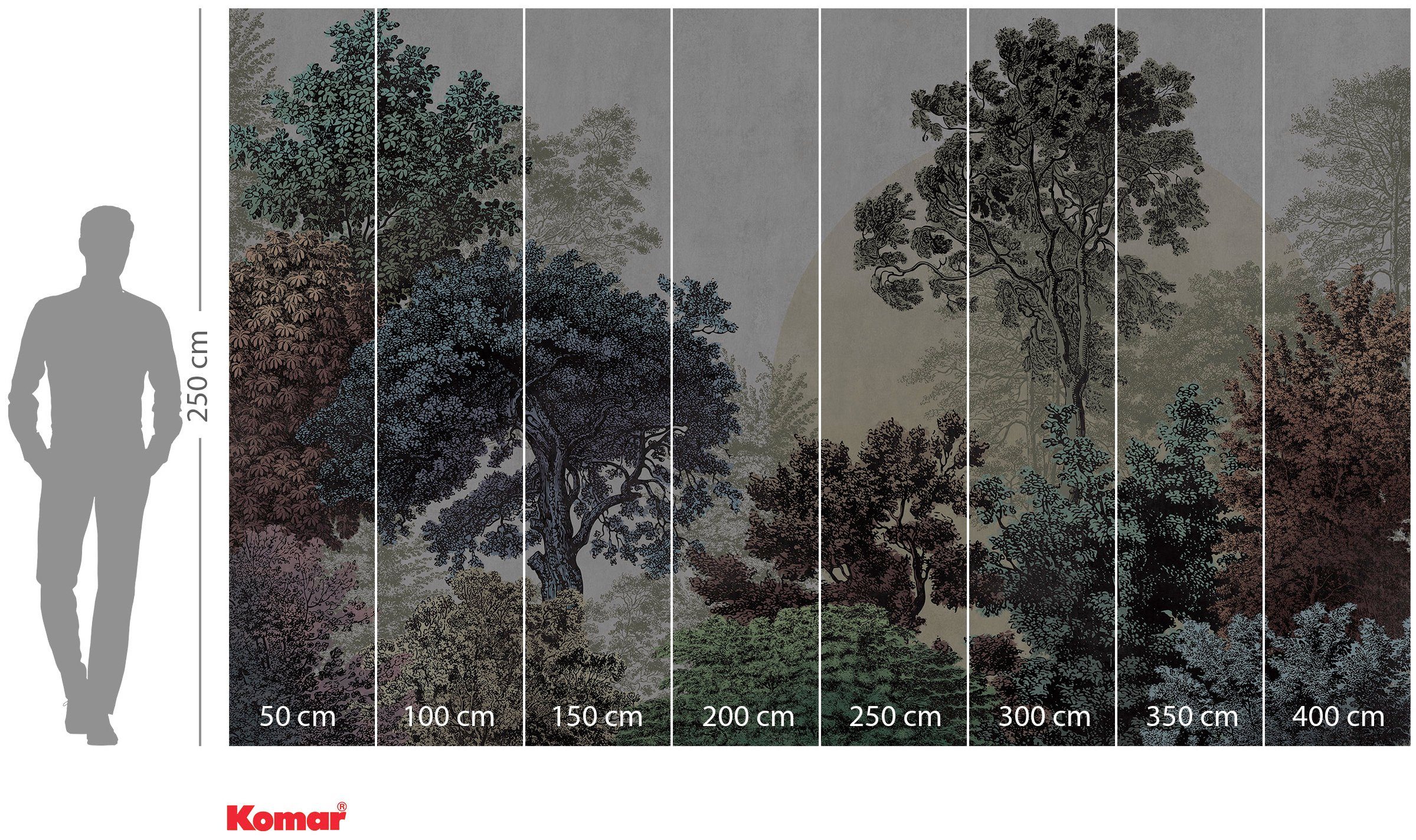 Komar Vliesbehang Digitale print vlies - Bois Brumeux - Afmeting 400 x 250 cm (1 stuk)