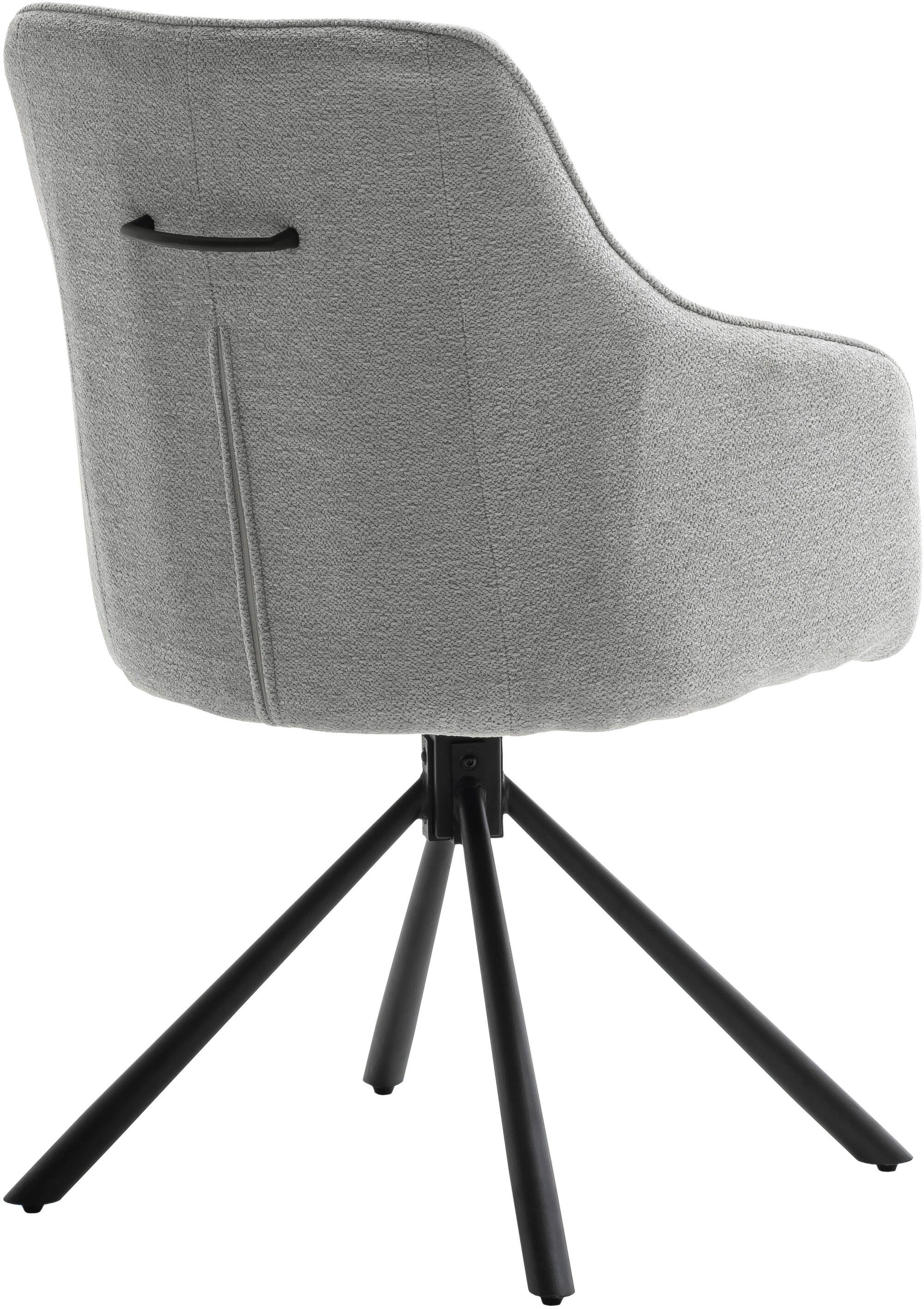 MCA furniture Eetkamerstoel KASAMA (2-pack), 180° draaibaar, belastbaarheid 120 kg, zithoogte ca. 51 cm
