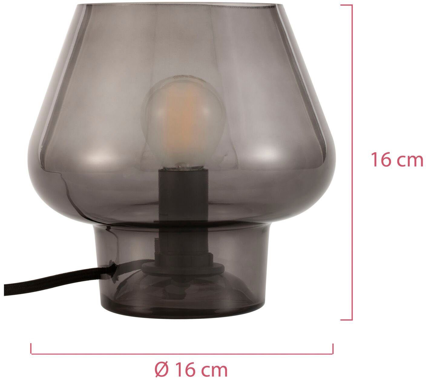 Pauleen Tafellamp Crystal Gleam max20W rookglas 230V glas