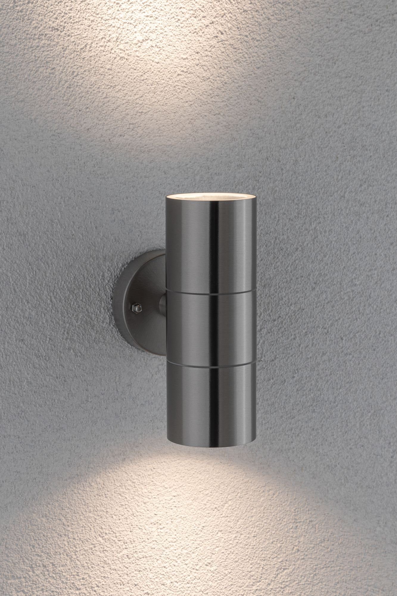 Paulmann Wandlamp voor buiten Flame IP44 60mm max. 2x10W 230V Geborsteld RVS (1 stuk)