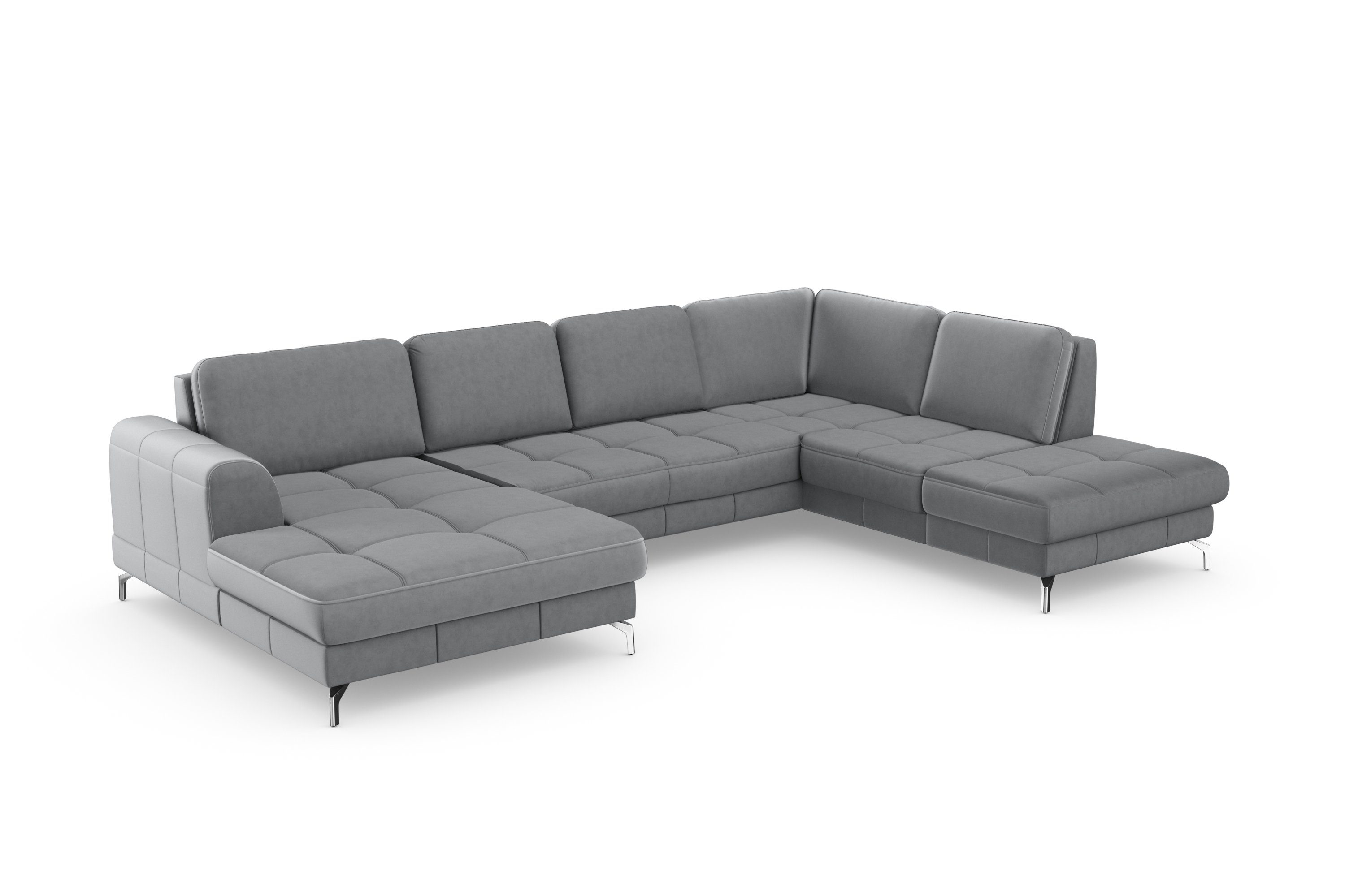 sit&more Zithoek Bendigo U-vorm inclusief zitdiepteverstelling, bodemvrijheid 12 cm, in 2 pootkleuren