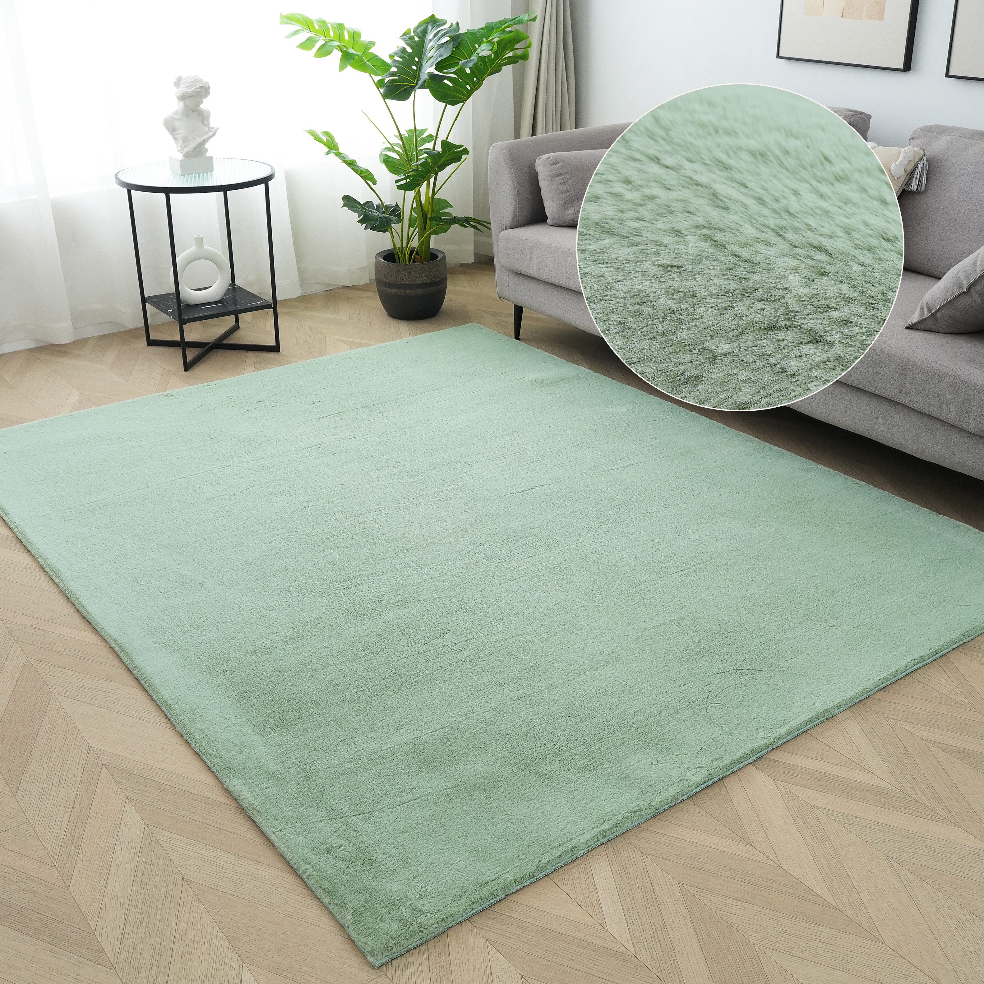 my home Vachtvloerkleed Balu, kunstfellteppich, modern, langpolig tapijt Konijnenbont-gevoel, behaaglijk, zacht, woonkamer, slaapkamer dieren