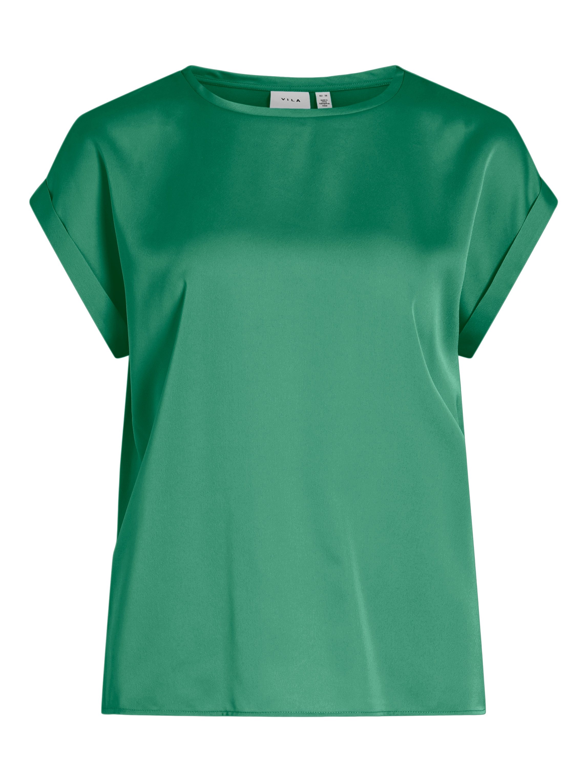 Vila Shirt met korte mouwen VIELLETTE S/S SATIN TOP - NOOS
