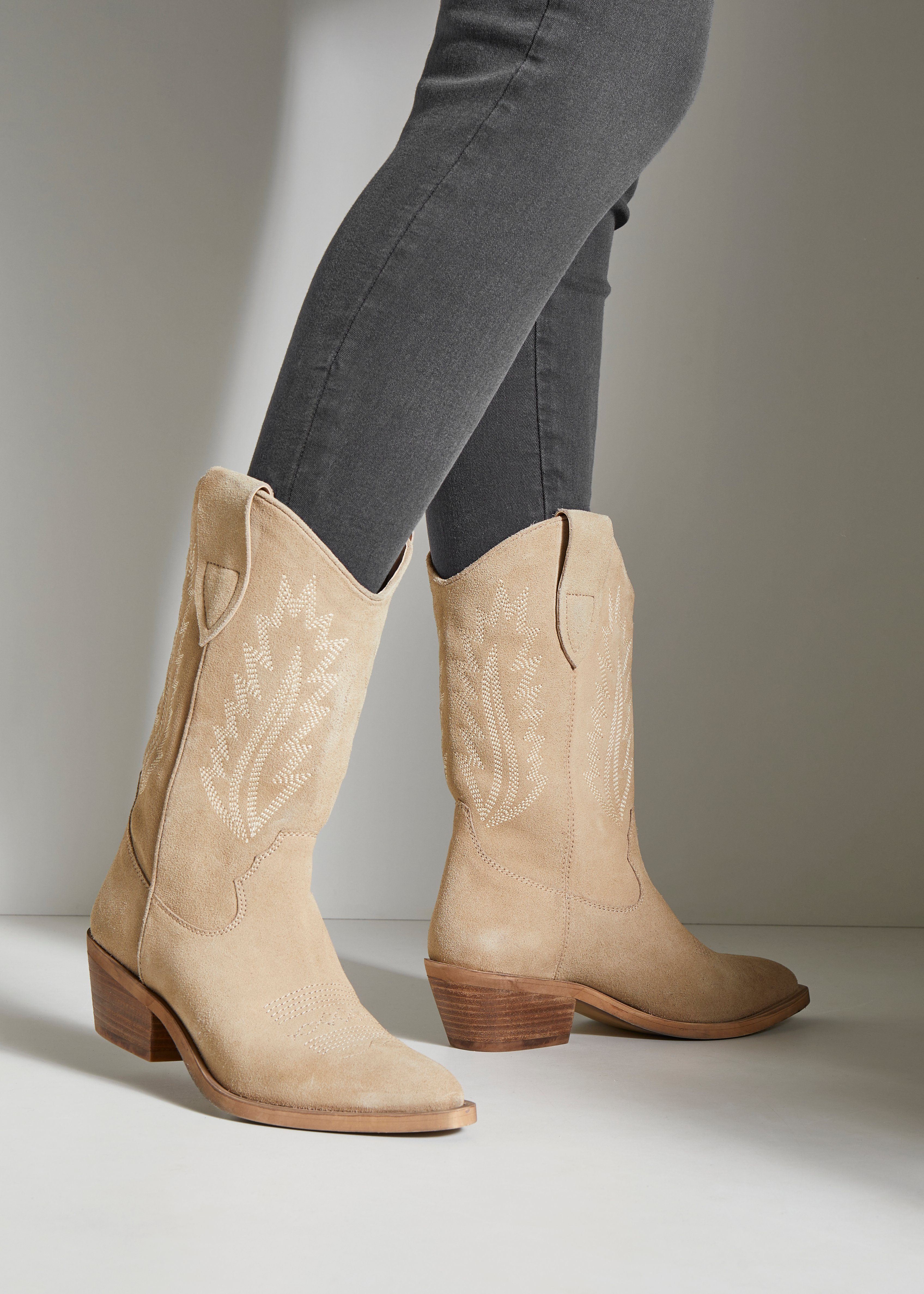 Lascana Cowboy boots Cowboy enkelboots, westernlaarzen, enkelboots van hoogwaardig leer