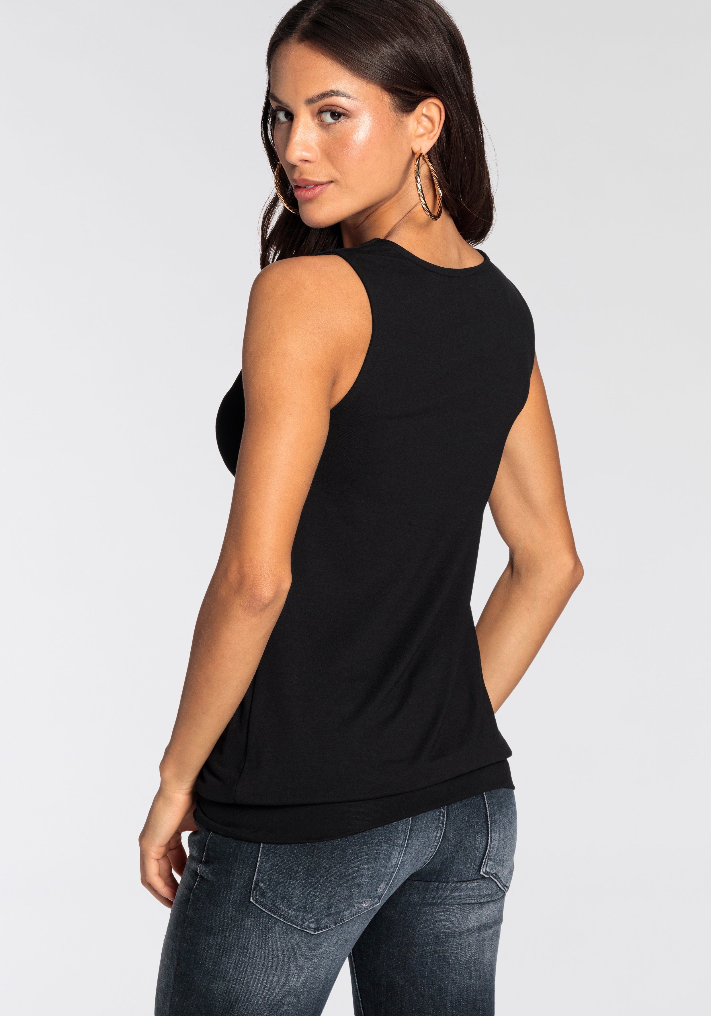 Melrose Shirttop met goudkleurige gesp