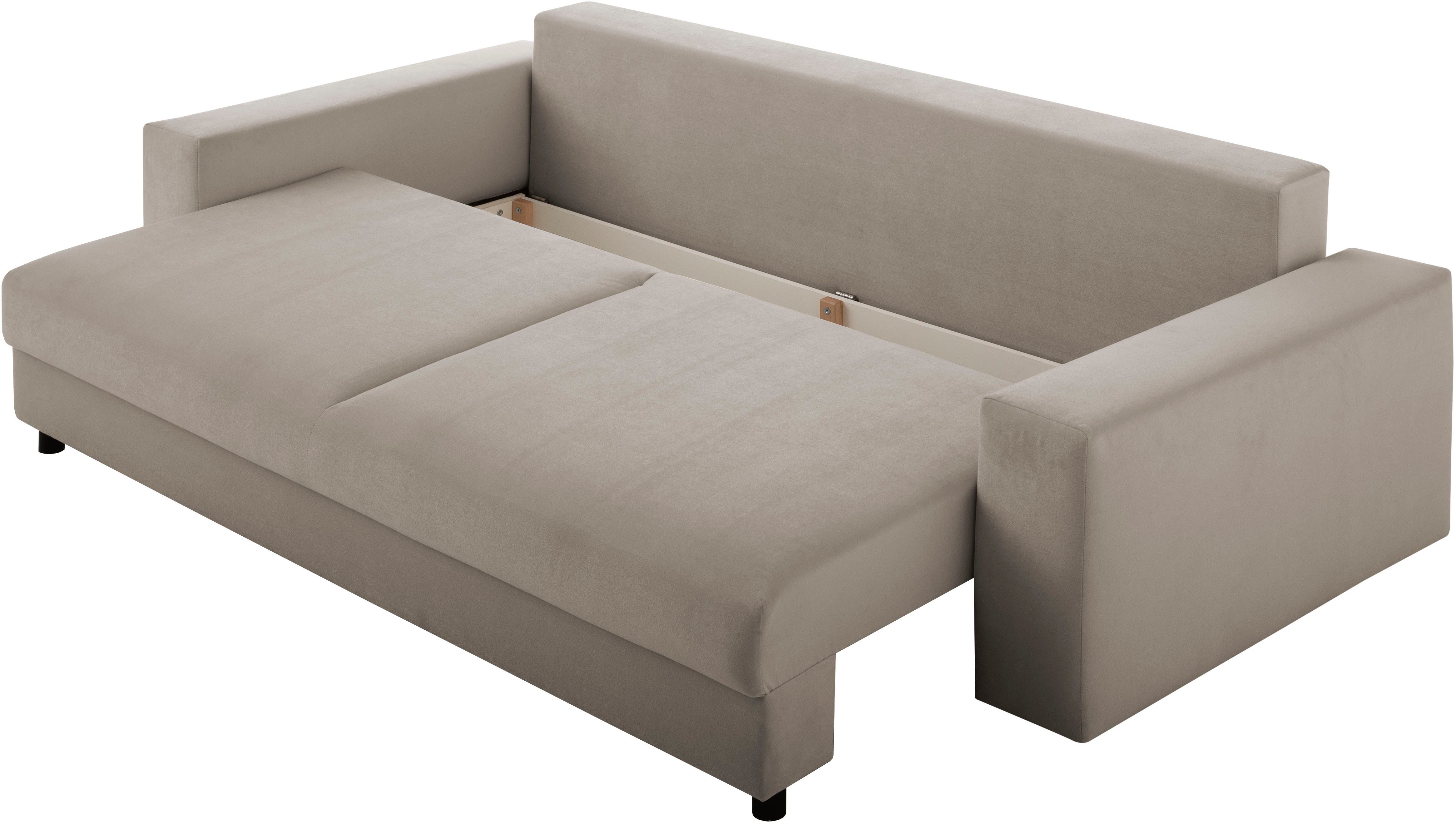 LeGer Home by Lena Gercke Slaapbank Imoga, kussen met slaapfunctie, 3-zits bank, bank met bedlade in moderne kleuren en stoffen, bedfunctie, ligoppervlak: 200x150 cm