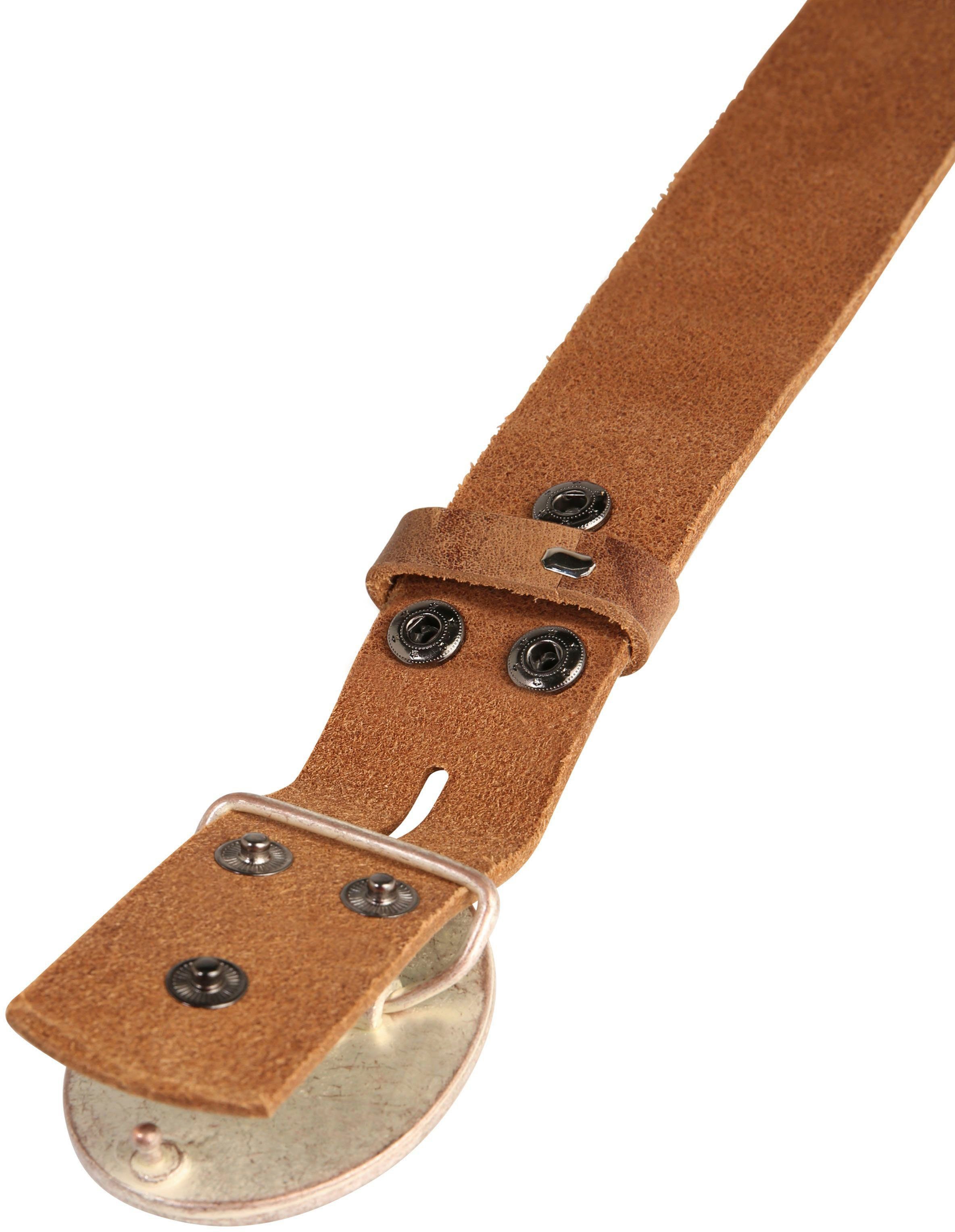 RETTUNGSRING by showroom 019° Leren riem met zeester-koppelgesp