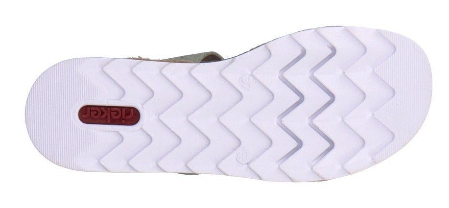 Rieker Slippers , sleehak, zomerschoen, pantoffels met decoratieve kralen