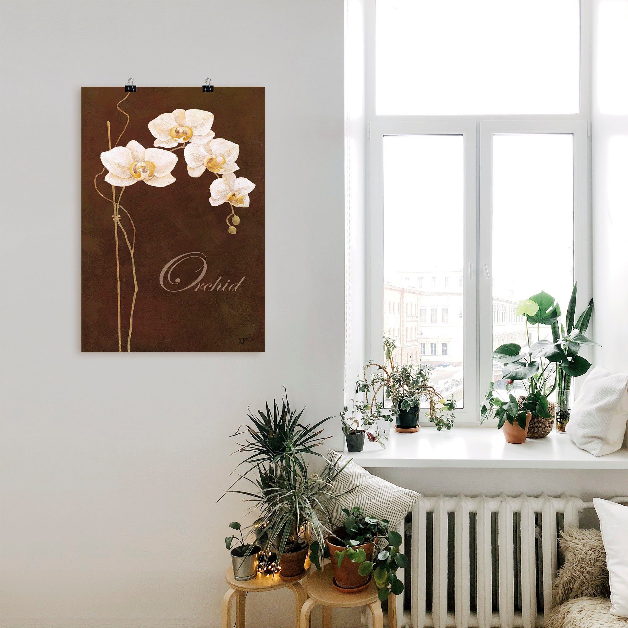 Artland Artprint Fijne orchidee als artprint op linnen, poster in verschillende formaten maten
