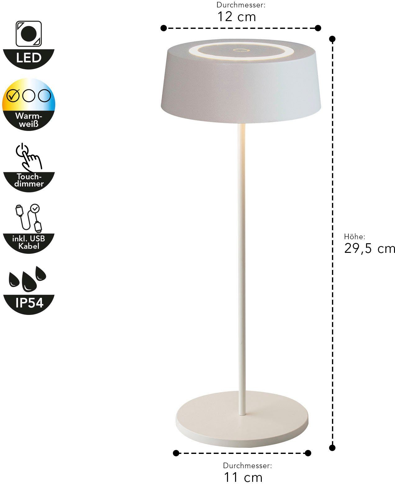 ECO-LIGHT Led-tafellamp Cocktail SCHÖNER WOHNEN DESIGN AWARD (1 stuk)