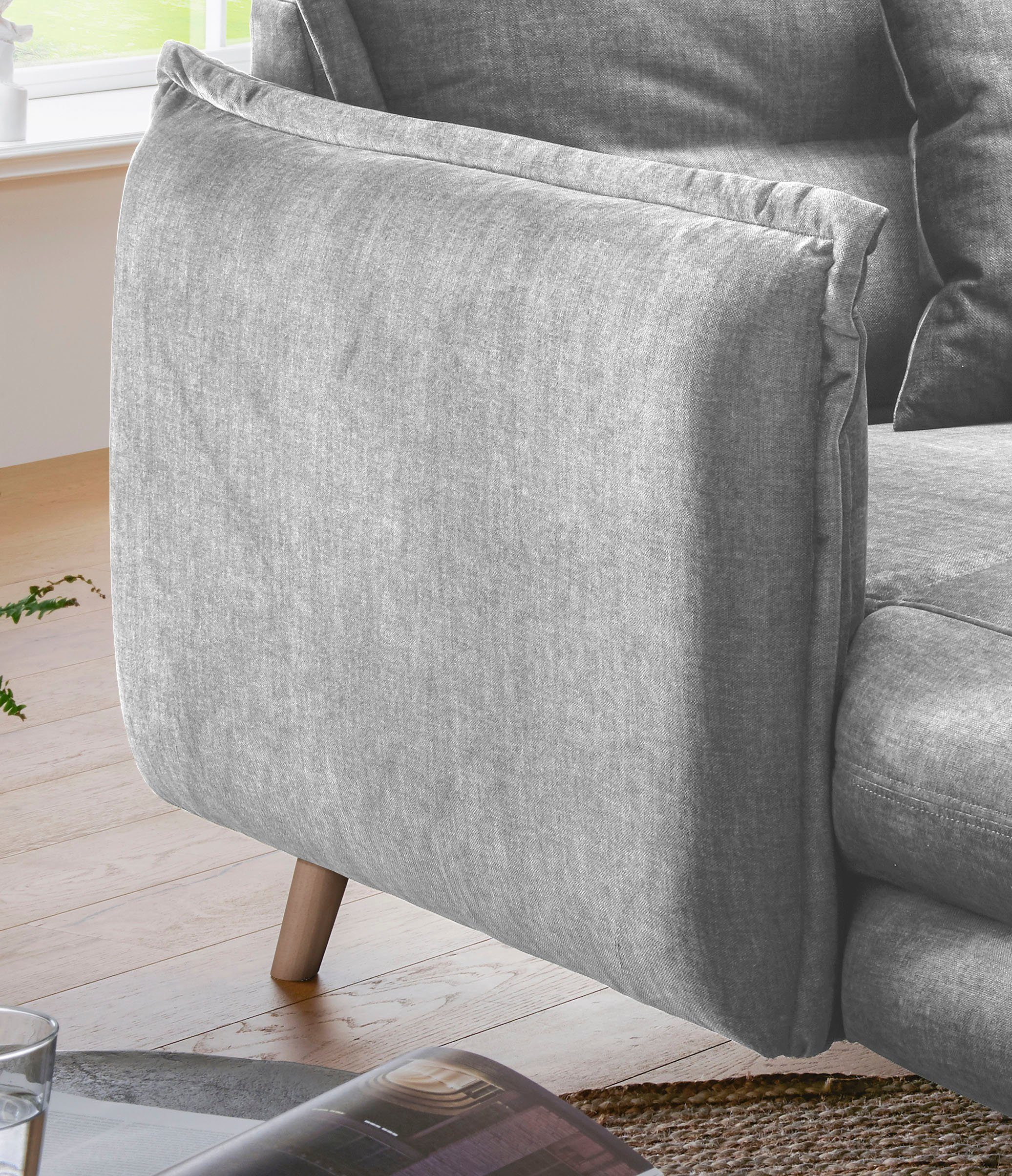 INOSIGN Loveseat LAZIO moderne fauteuil met een comfortabele bekleding, 2 stuks decoratieve sierkussens