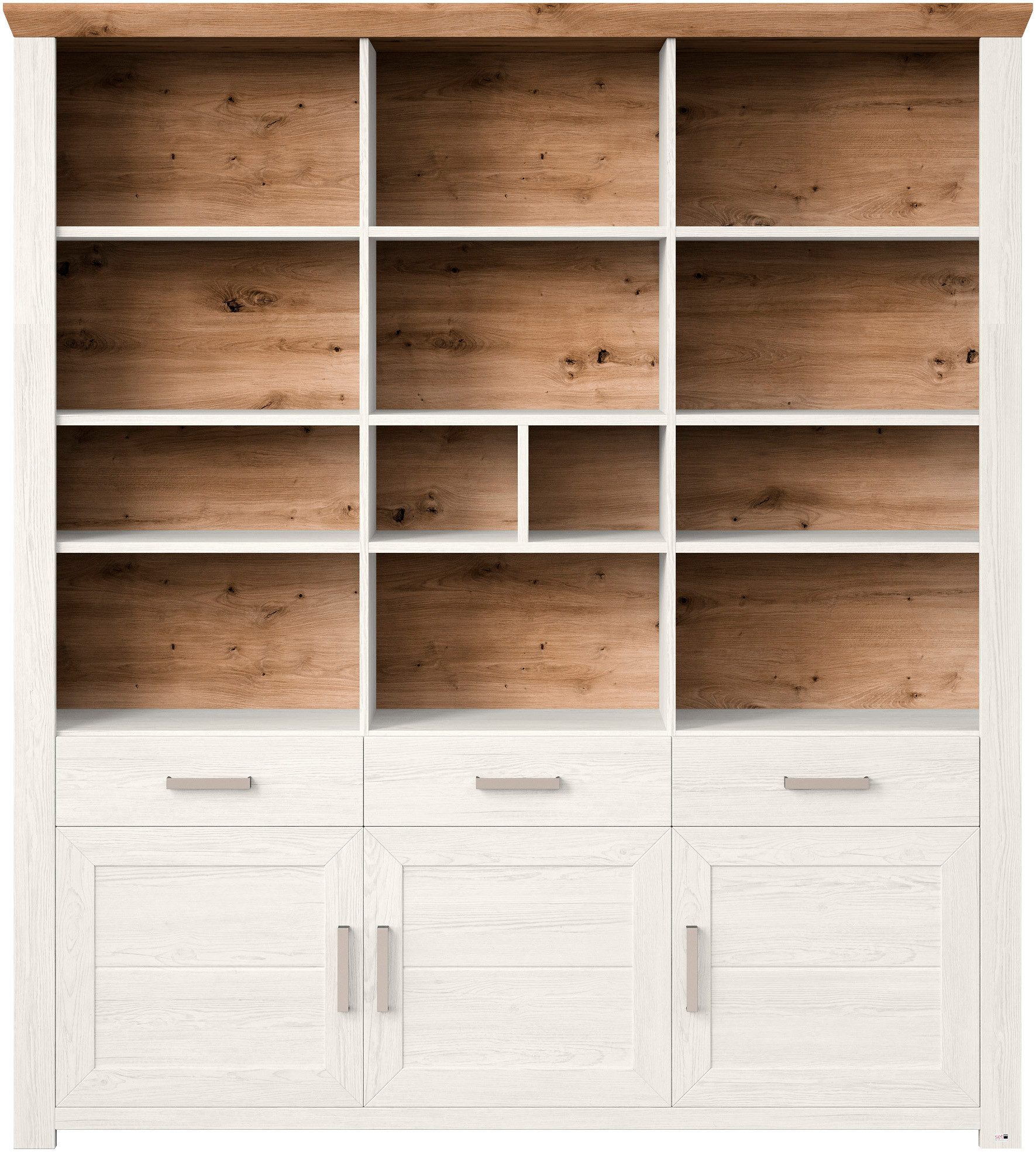 set one by Musterring Ordnerrek York open ontwerp, optioneel met verlichting, 3 kleuren, breedte 184 cm