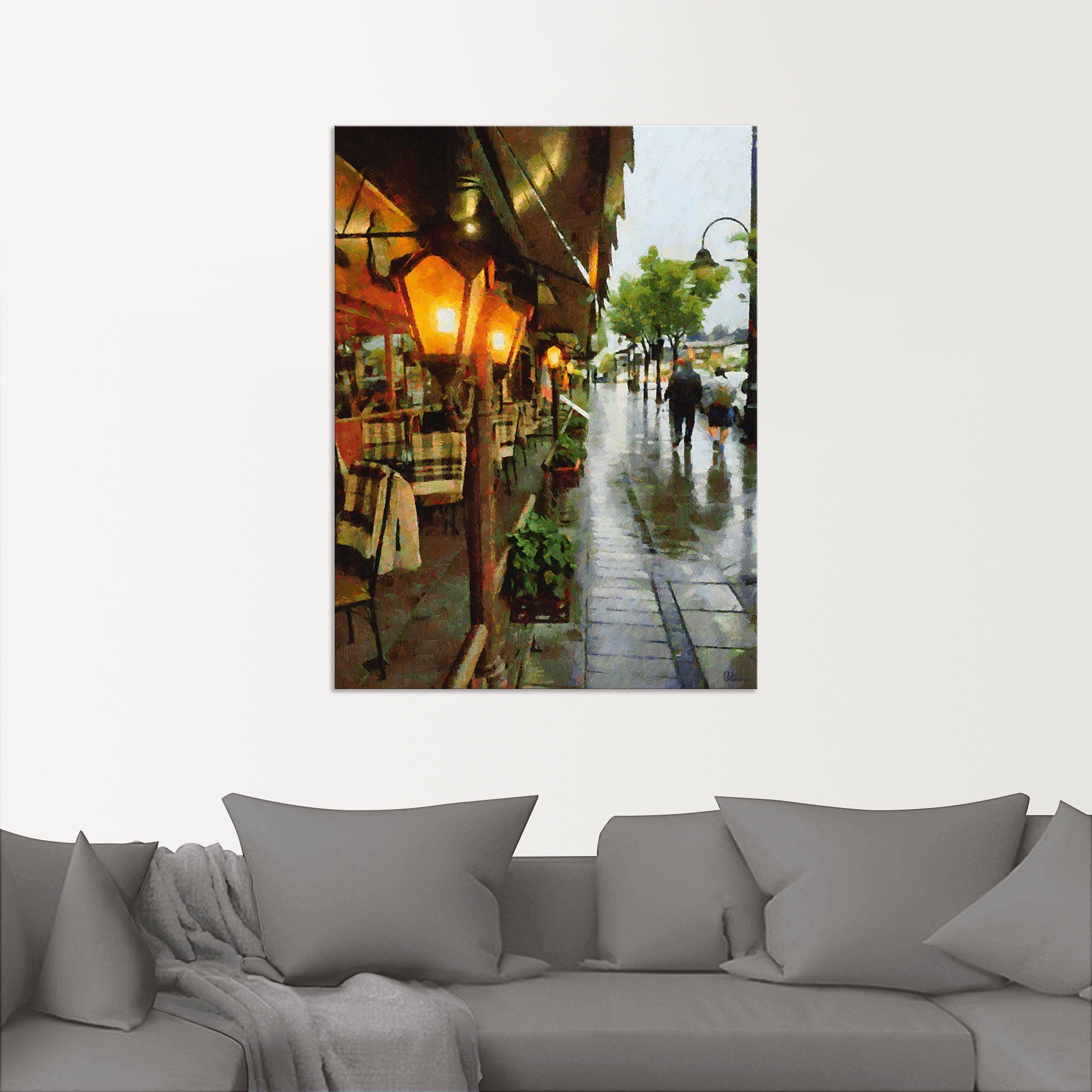 Artland Artprint Restaurant Lampen als artprint van aluminium, artprint voor buiten, artprint op linnen, poster in verschillende maten. maten