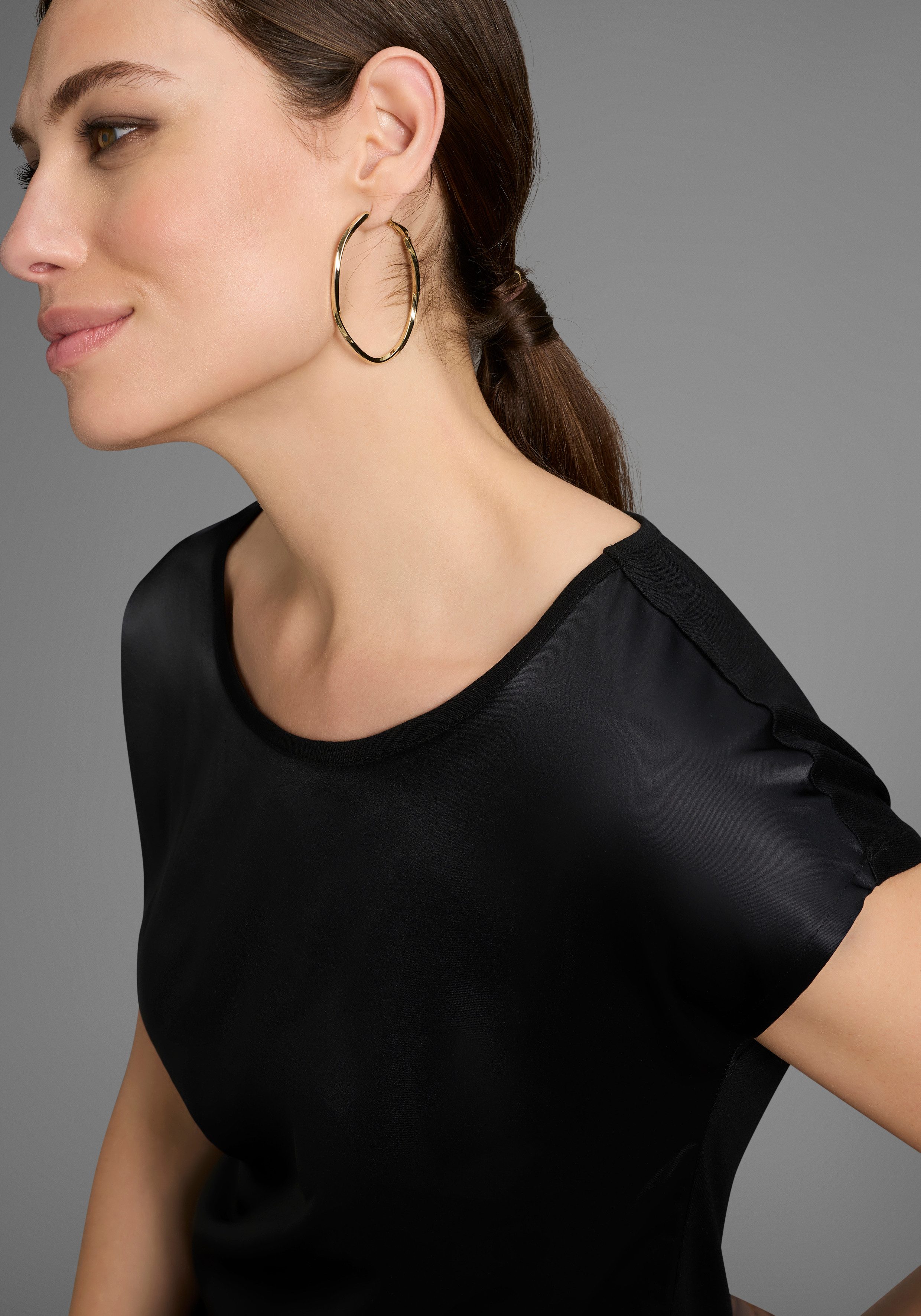 Laura Scott Shirtblouse van satijn en jersey