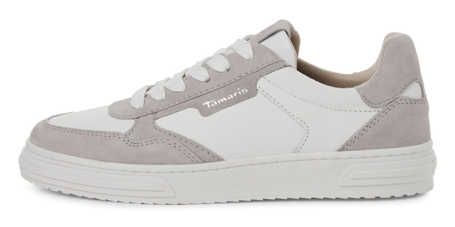 Tamaris Plateausneakers , vrijetijdsschoen, lage schoen, veterschoen met zijlijk logo-opdruk