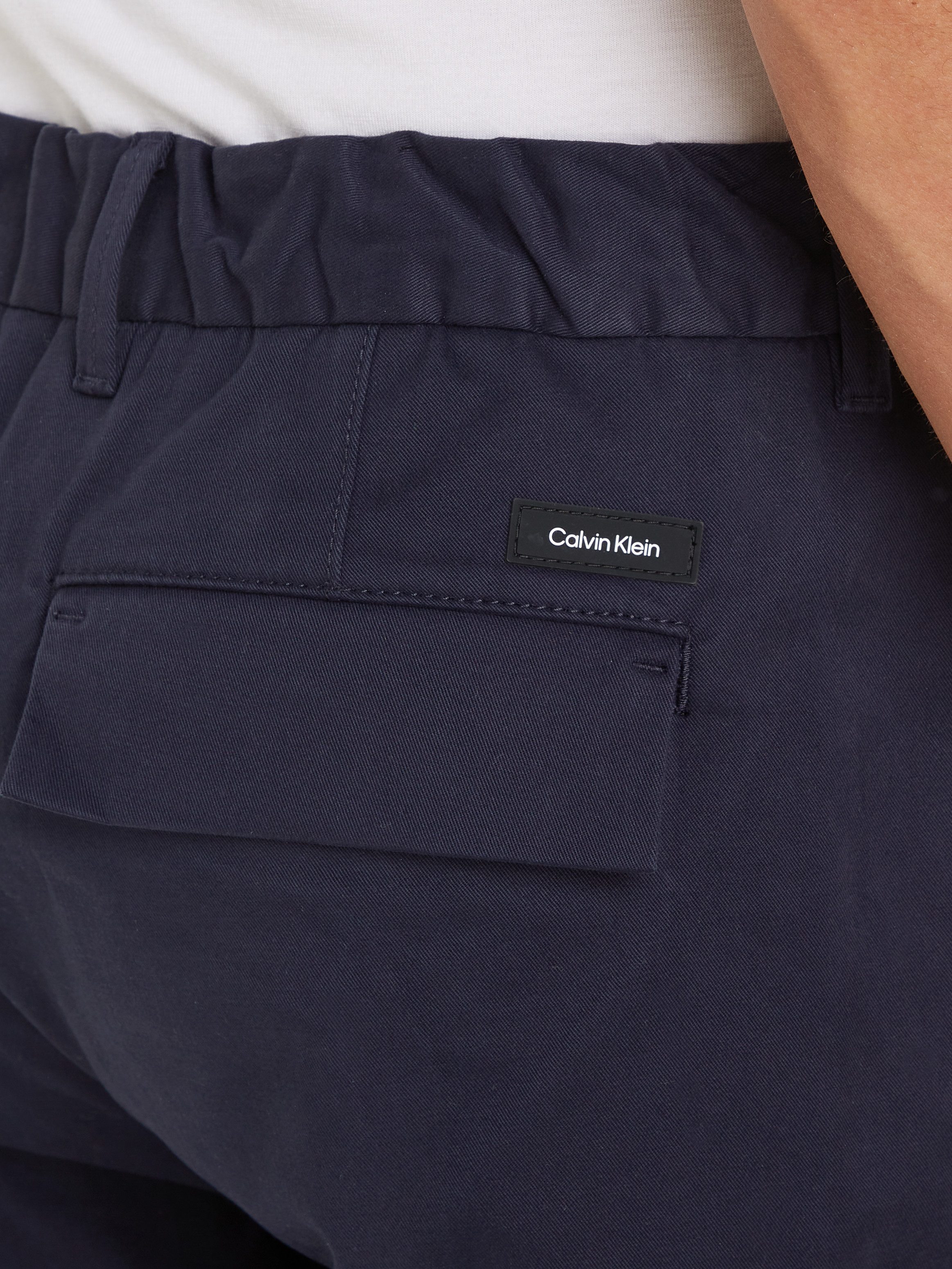 Calvin Klein Pantalon met vouw MODERN TWILL TAPERED PLEAT PANTS