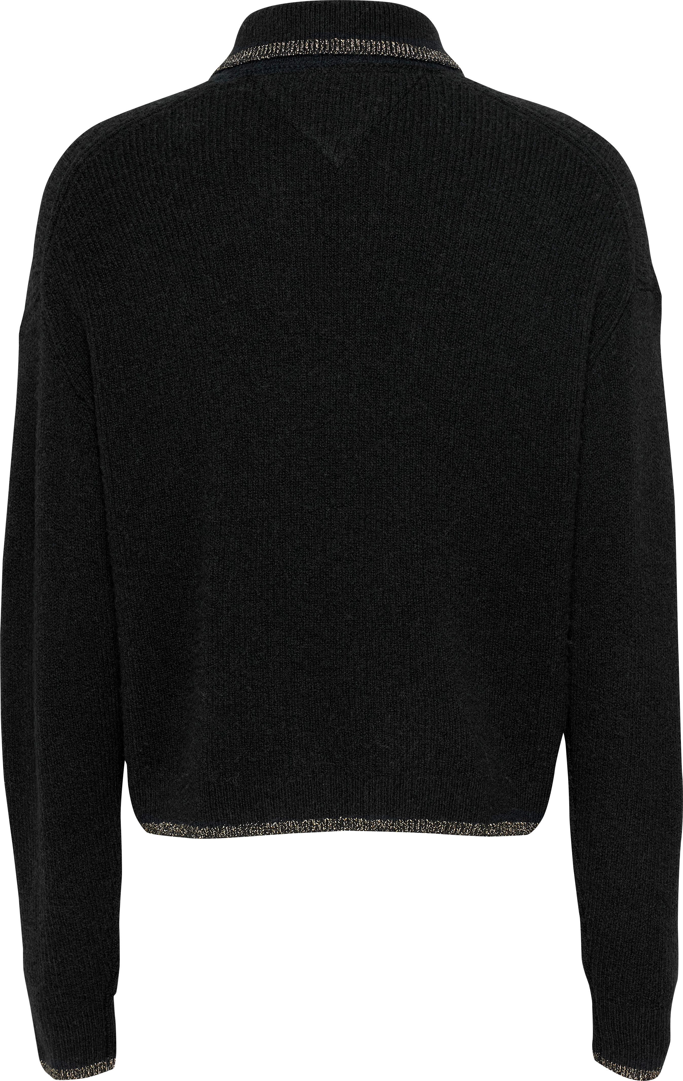 TOMMY JEANS Gebreide trui TJW GLITTER POLO SWEATER