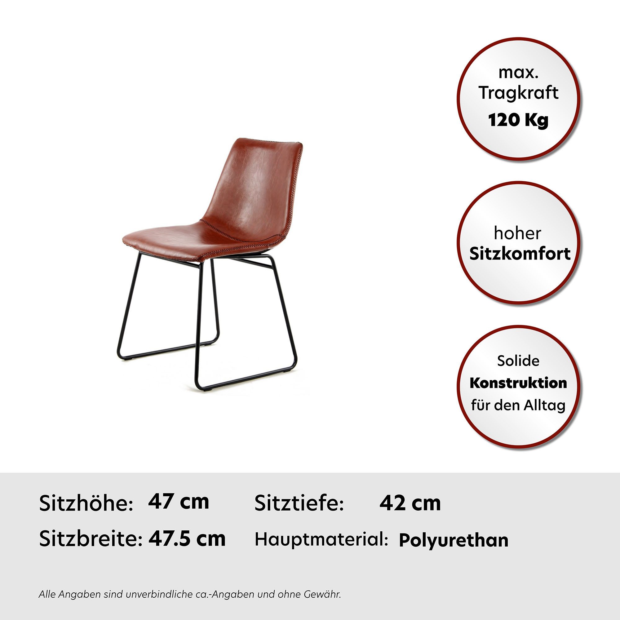 Kayoom Stoel Caila 110 2-delige set, eetkamerstoel in robuuste uitvoering onderhoudsvriendelijk, modern, duurzaam, integreerbaar in elke woonstijl (set, 2 stuks)