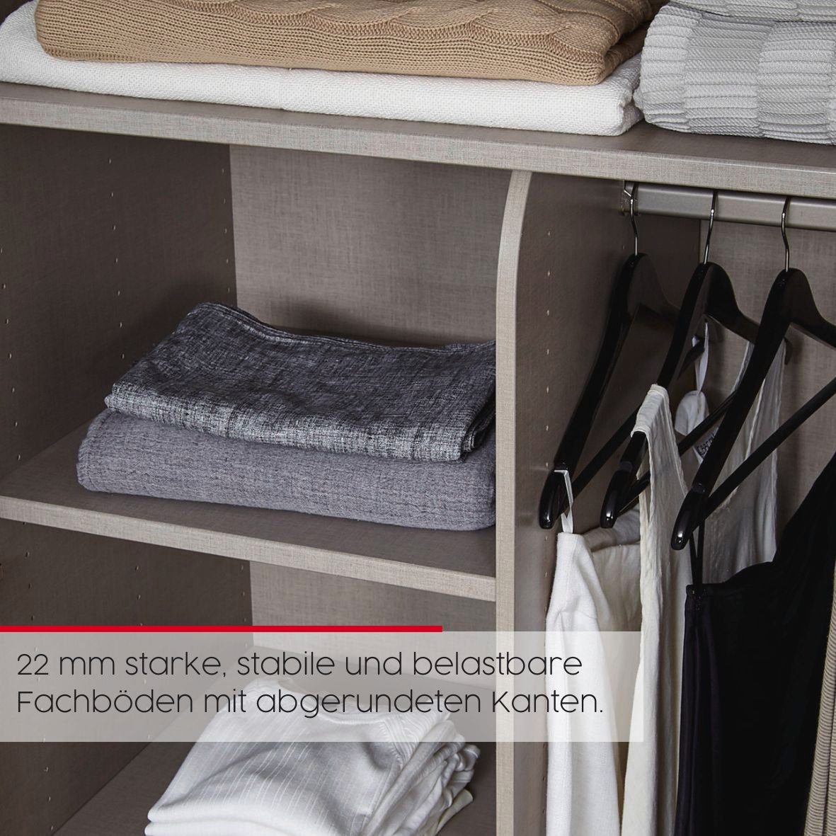 rauch Schuifdeurkast Kledingkast Kast Garderobe Slaapkamerkast EVELYN in elegante stijl, in 5 breedtes, handgrepen in corpuskleur made in germany