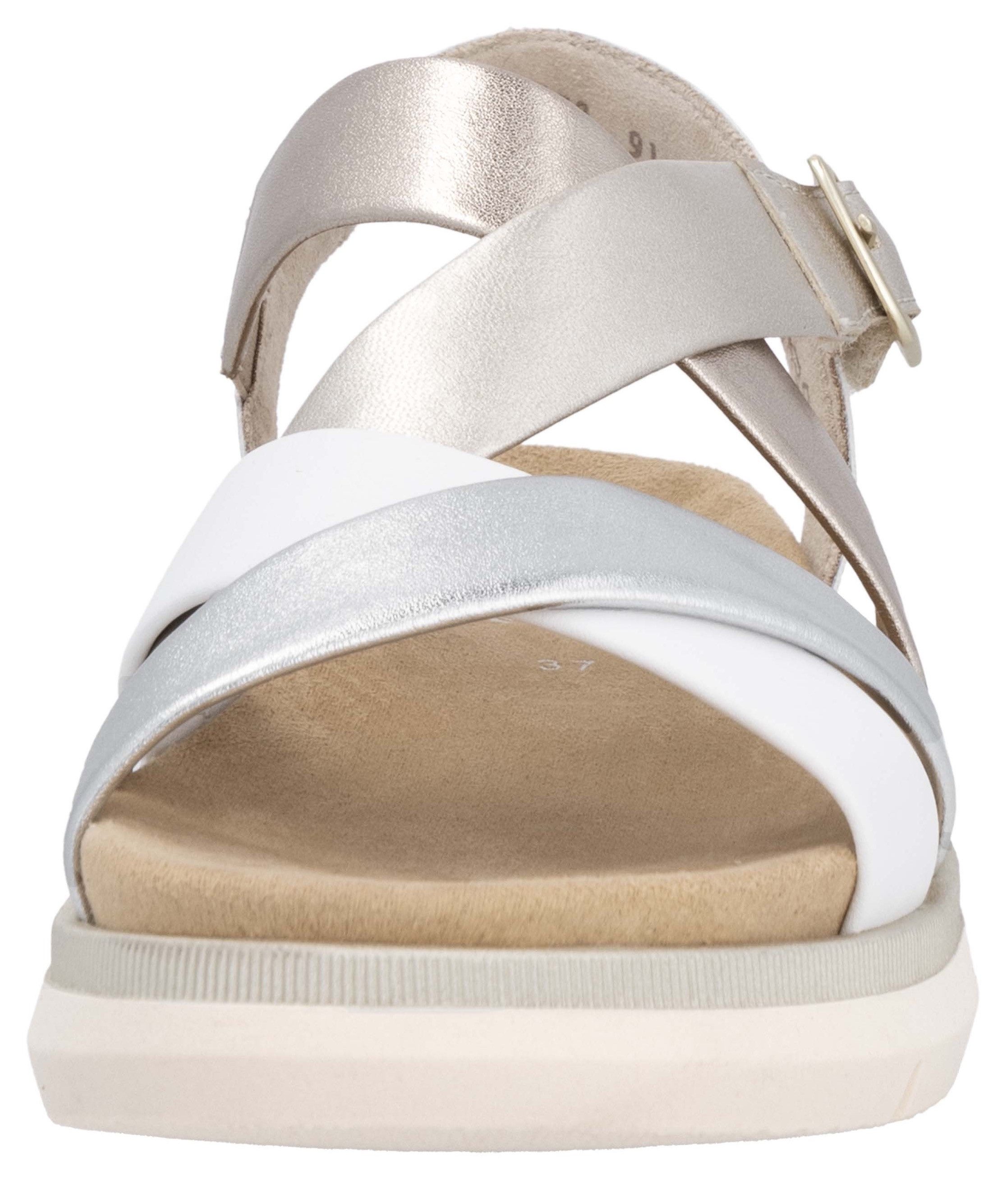 Remonte Sandalen Elisabeth Hurley-Collection , sleehak, zomerschoen, sandaal met kruisbandage