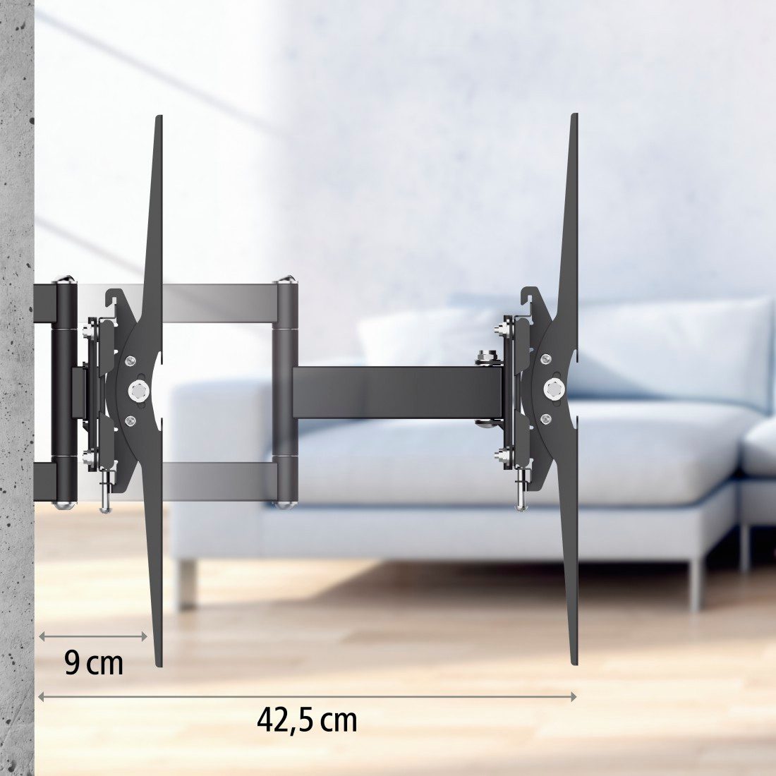 Hama Tv-wandhouder Wandbeugel universeel voor televisies, 32 43 50 55 65 inch, tot 35 kg
