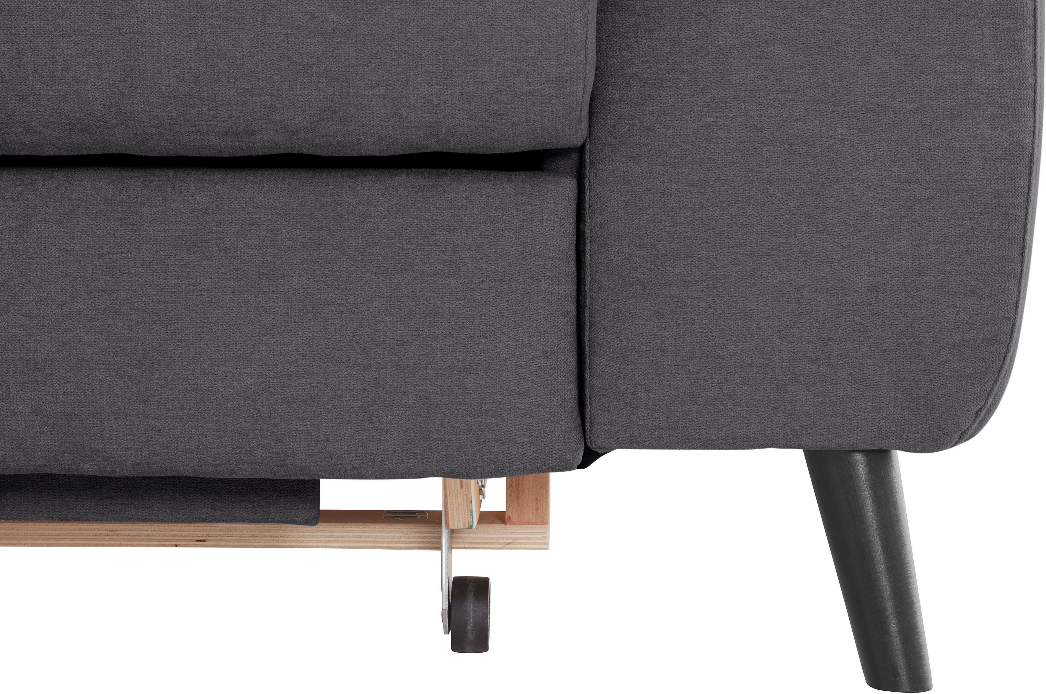 COTTA Hoekbank Mia L-vorm met 3 sierkussens keuze met bedfunctie, bedlade, verlichting & draadloze oplader