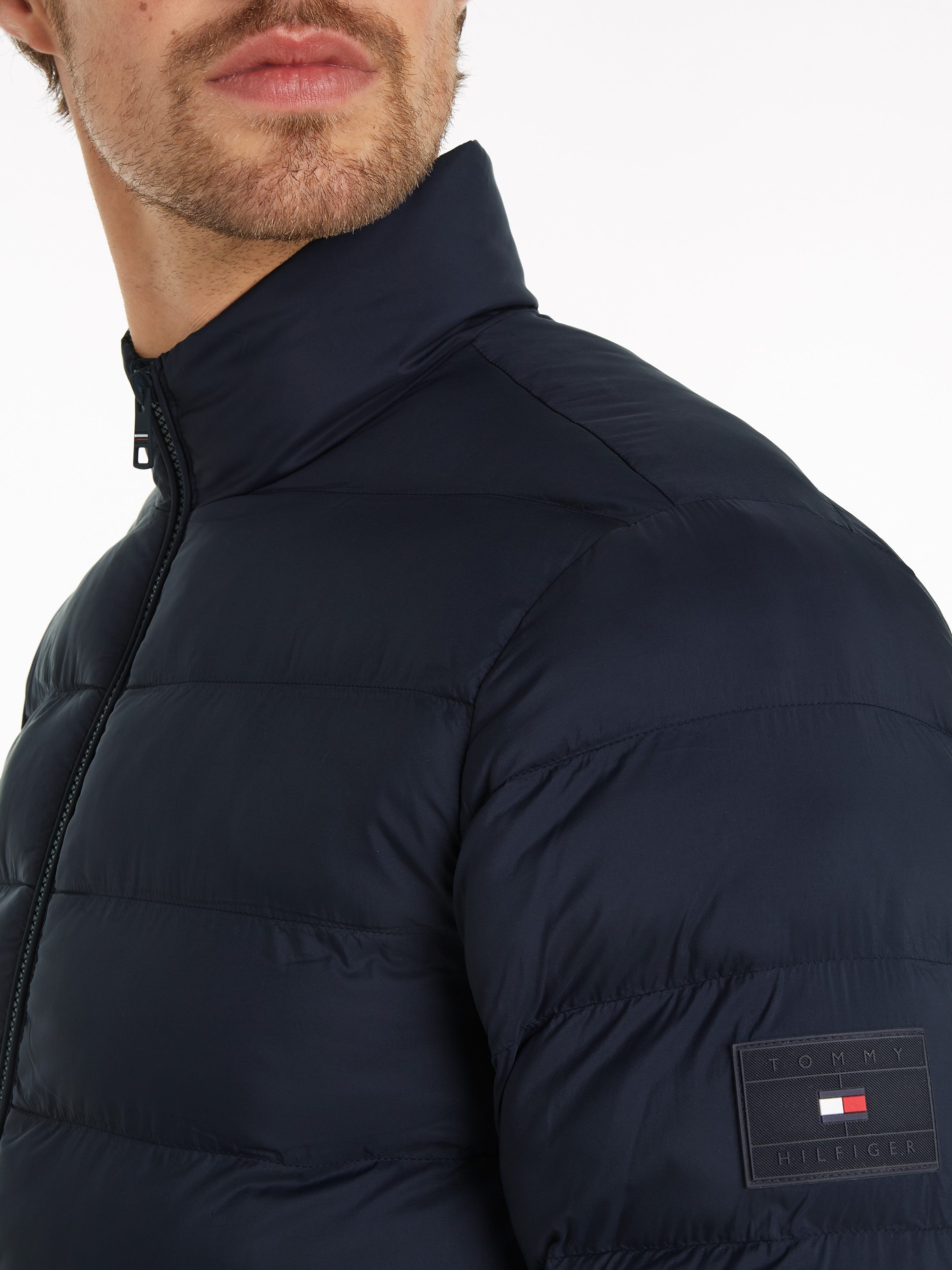 Tommy Hilfiger Gewatteerde jas MID WEIGHT STAND COLLAR JACKET