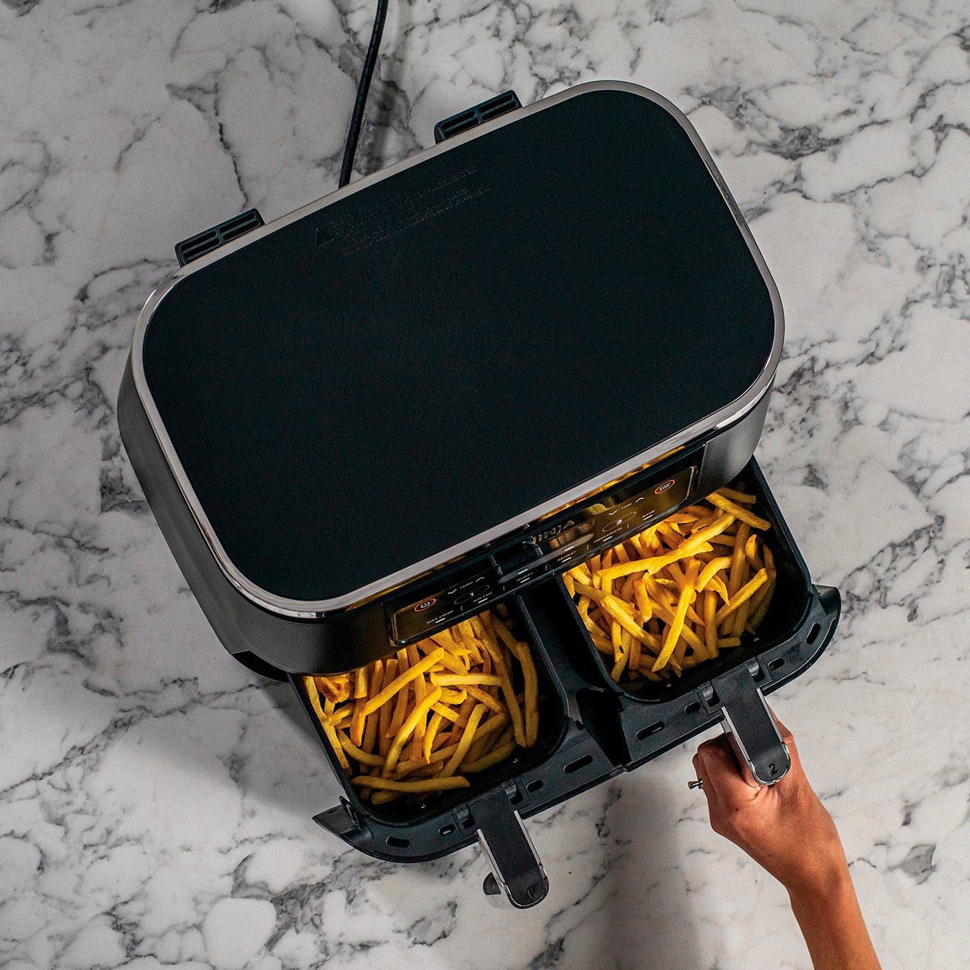 NINJA Airfryer Foodi Dual Zone AF300EU 0,9 kg capaciteit per stuk incl. 2 krokante schalen